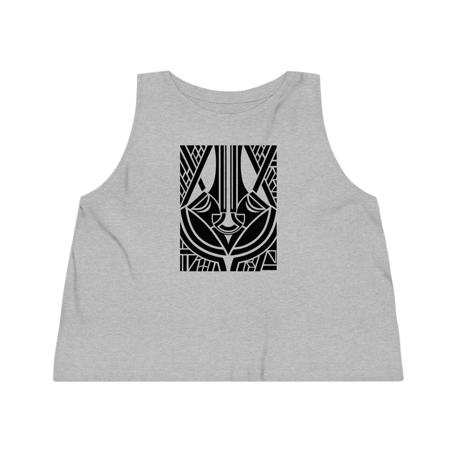 Women's Dancer 100% Organic Cotton Cropped Tank Top (Design 25)