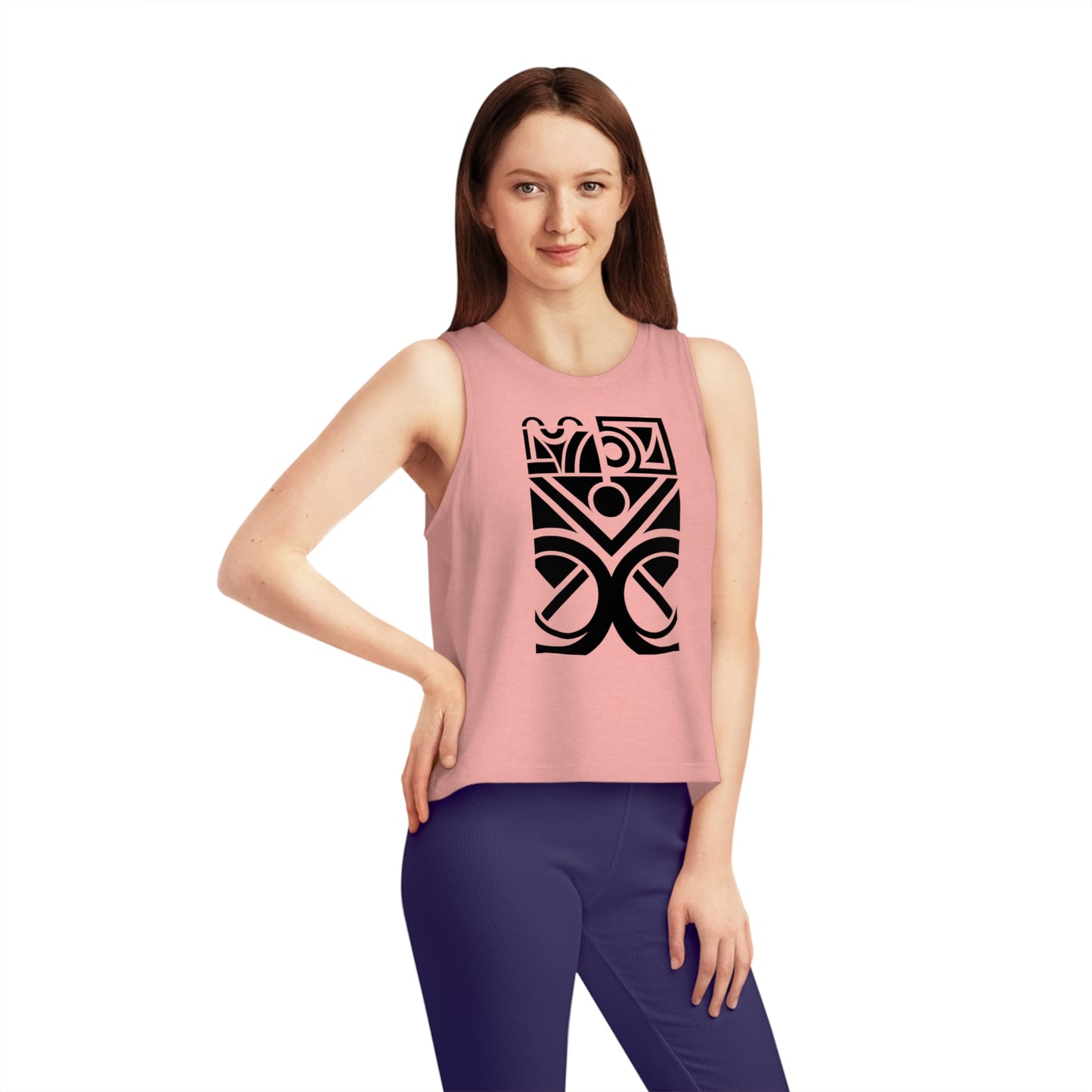 Women's Dancer 100% Organic Cotton Cropped Tank Top (Design 27)