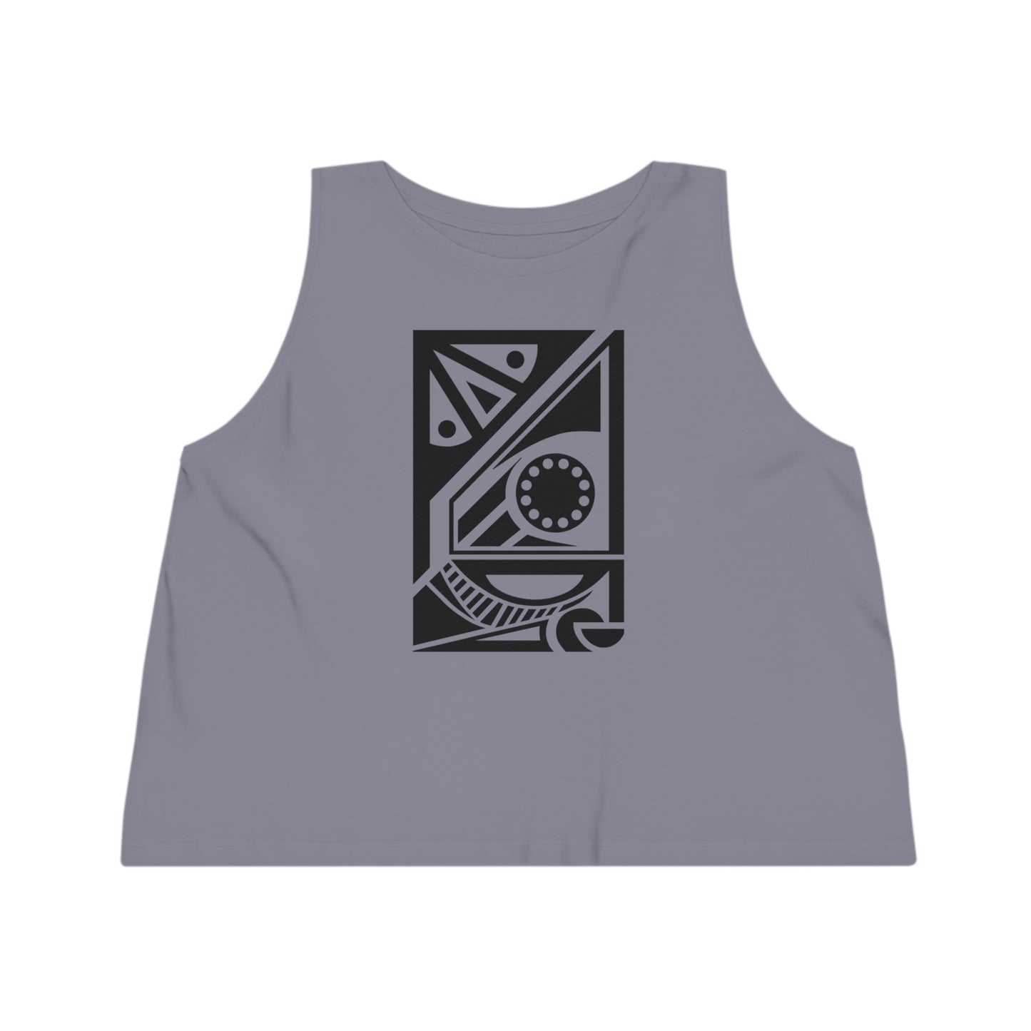 Women's Dancer 100% Organic Cotton Cropped Tank Top (Design 17[2])