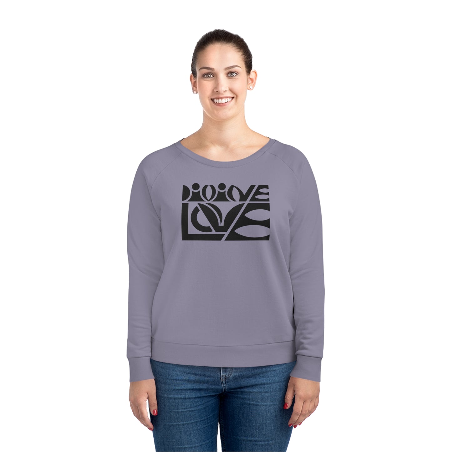 Women's Dazzler 85% Organic Cotton Relaxed Fit Sweatshirt (Divine Love)