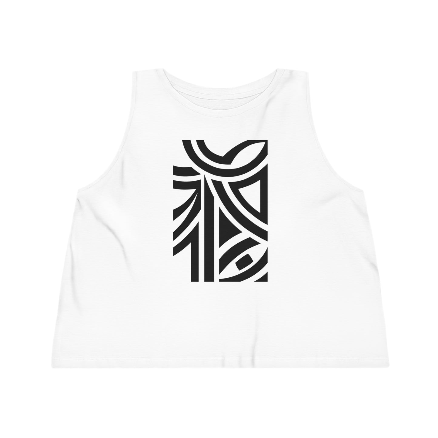 Women's Dancer 100% Organic Cotton Cropped Tank Top (Design 26)