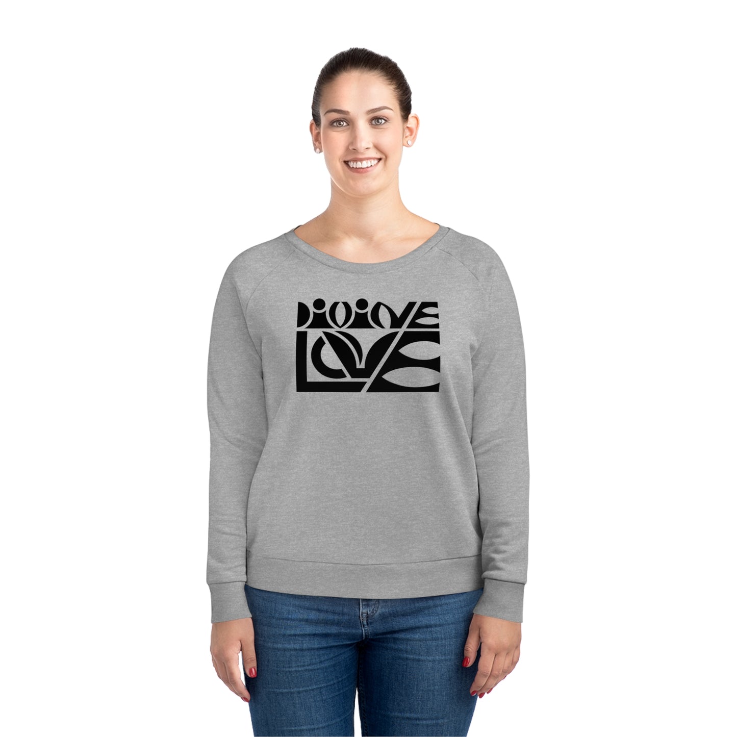 Women's Dazzler 85% Organic Cotton Relaxed Fit Sweatshirt (Divine Love)