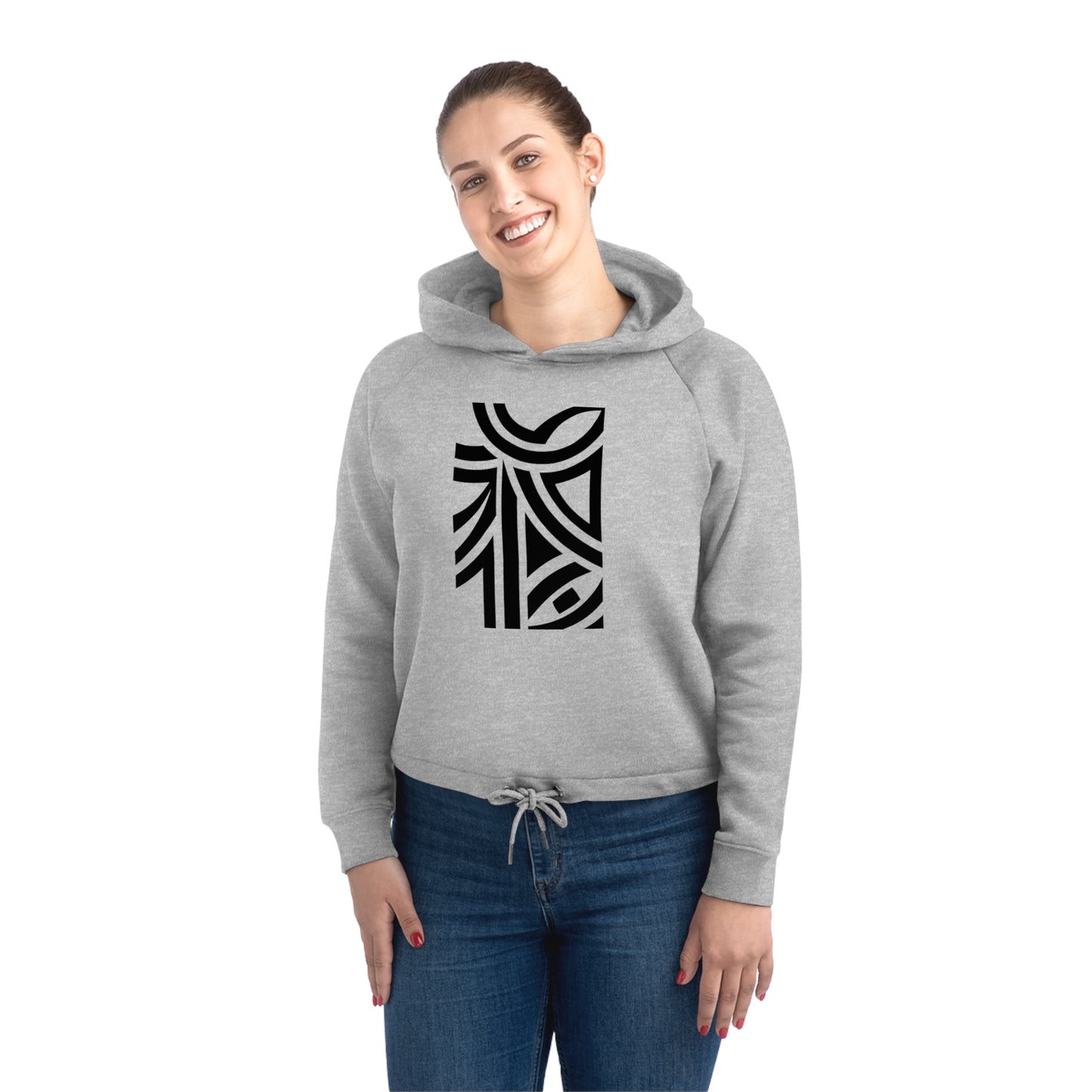 Women's Bower 85% Organic Cotton Cropped Hoodie (Design 26)