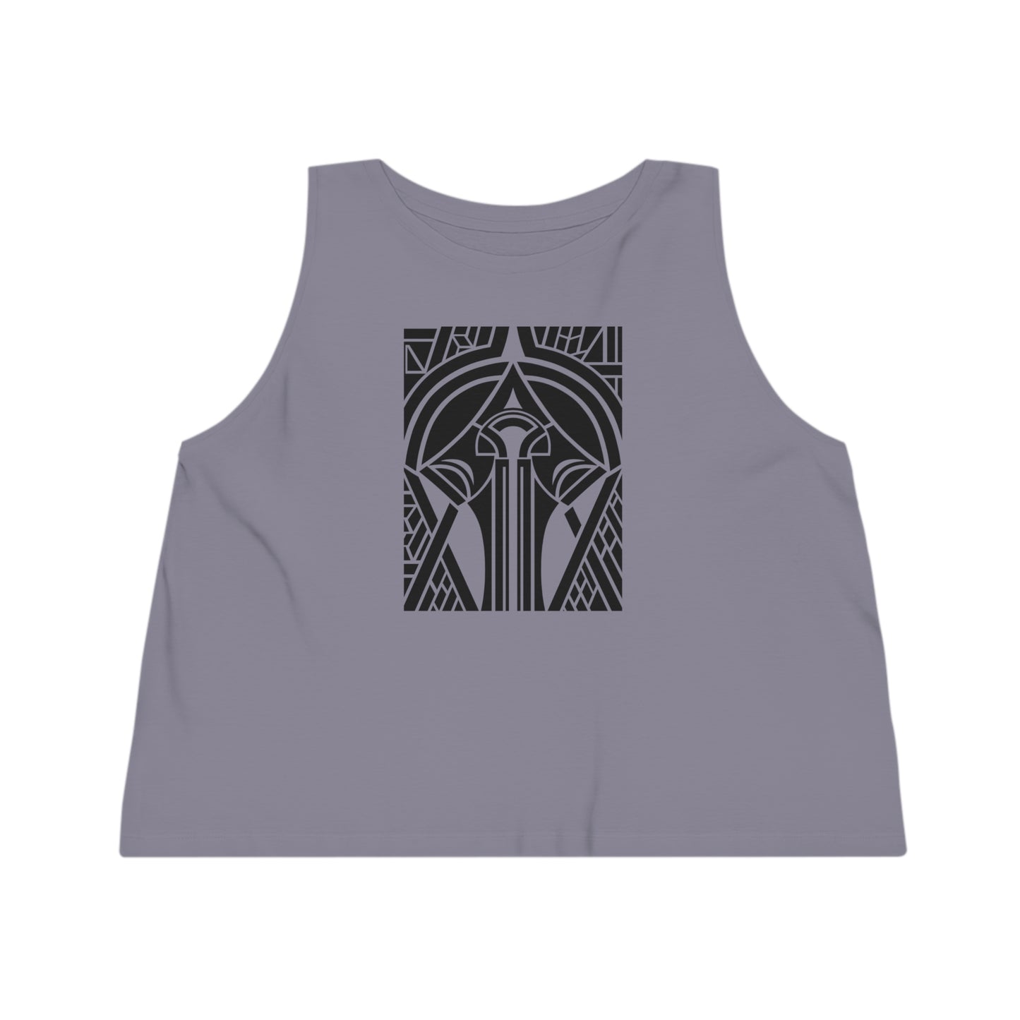 Women's Dancer 100% Organic Cotton Cropped Tank Top (Design 25[2])