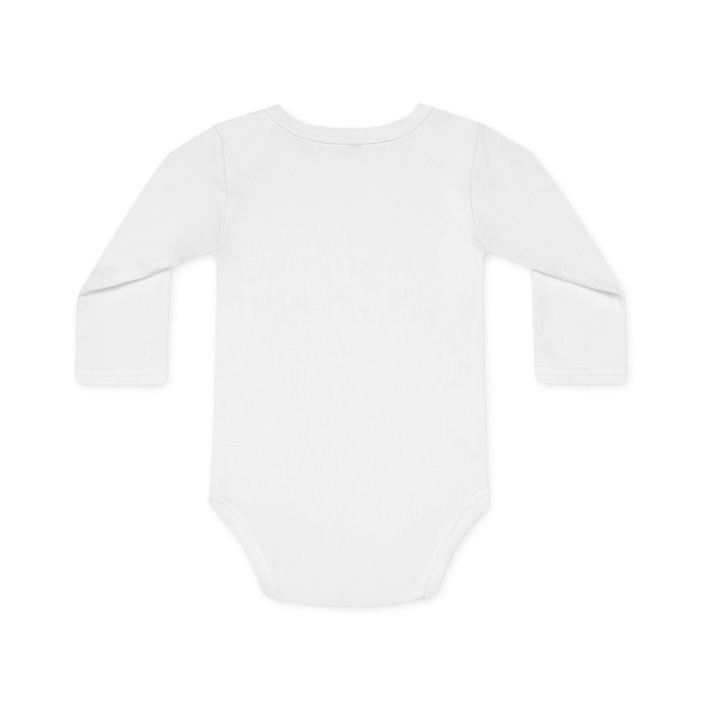 100% Organic Cotton Long-Sleeve Baby Bodysuit (Design 14)