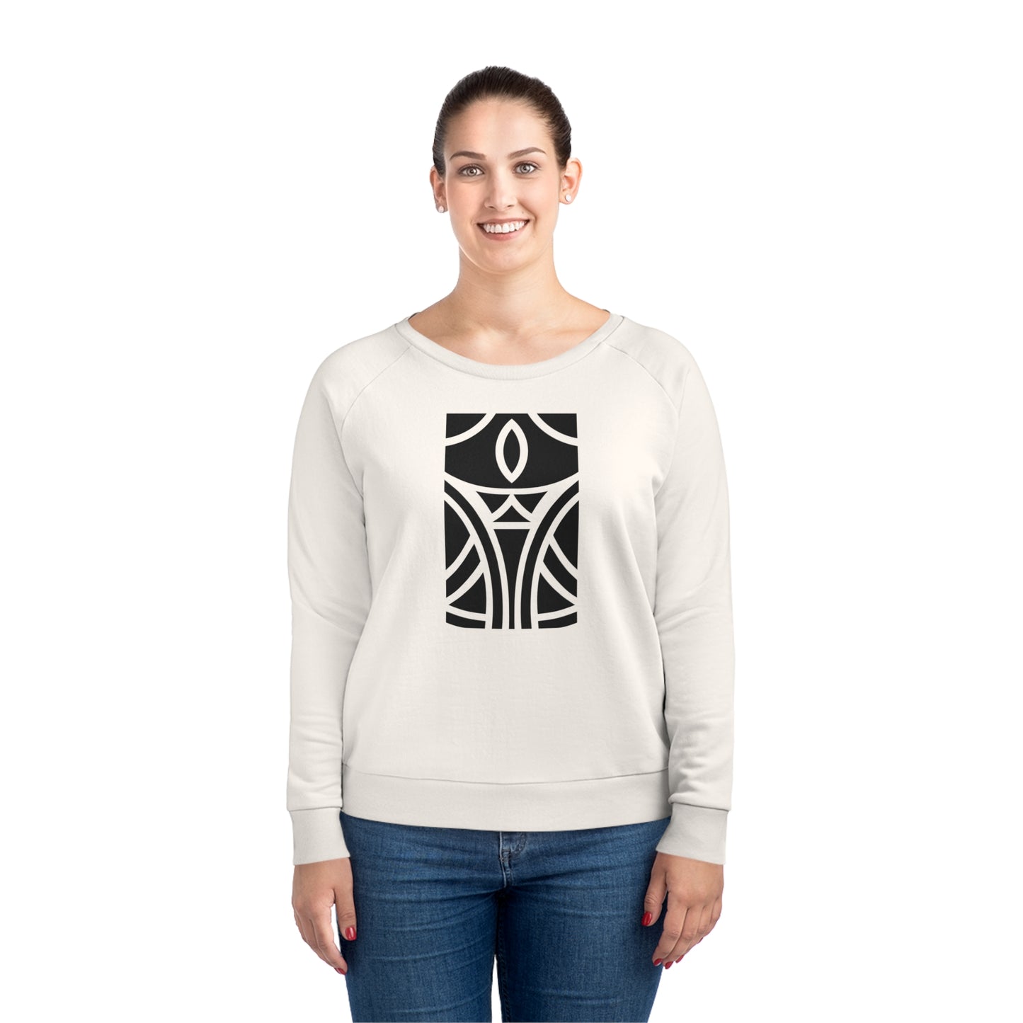 Women's Dazzler 85% Organic Cotton Relaxed Fit Sweatshirt (Design 12)