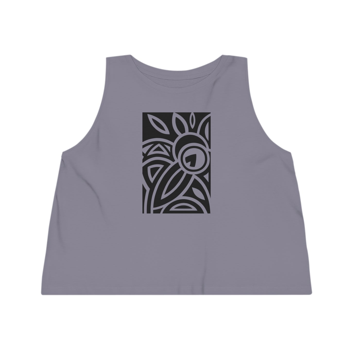 Women's Dancer 100% Organic Cotton Cropped Tank Top (Design 23)