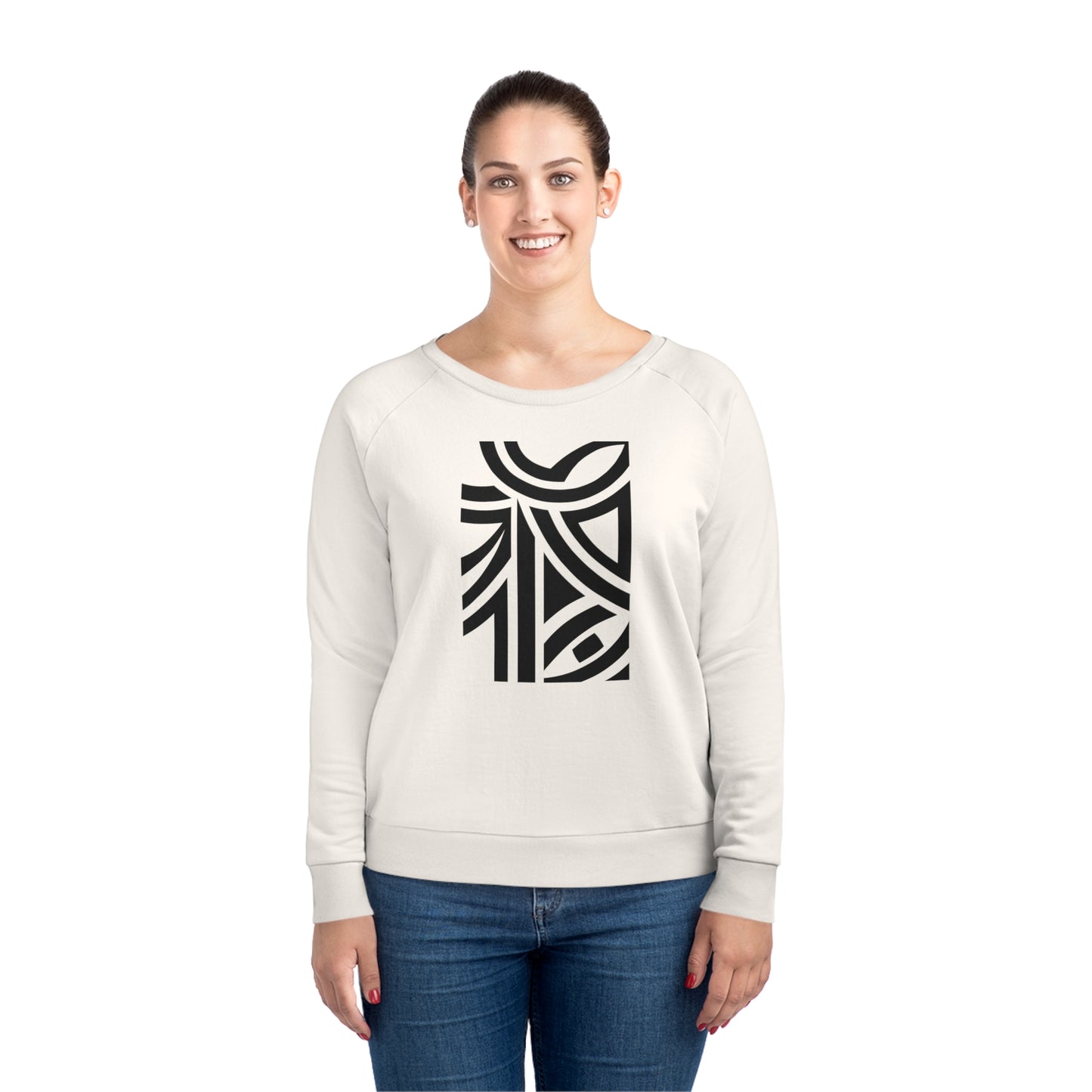 Women's Dazzler 85% Organic Cotton Relaxed Fit Sweatshirt (Design 26)