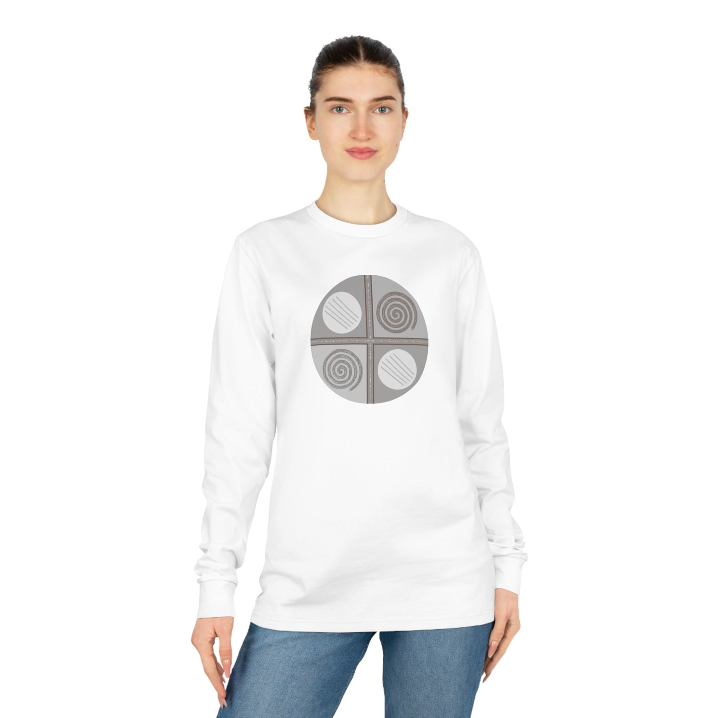 Unisex Shifts Dry 100% Organic Cotton Long Sleeve T-shirt (Design 15)