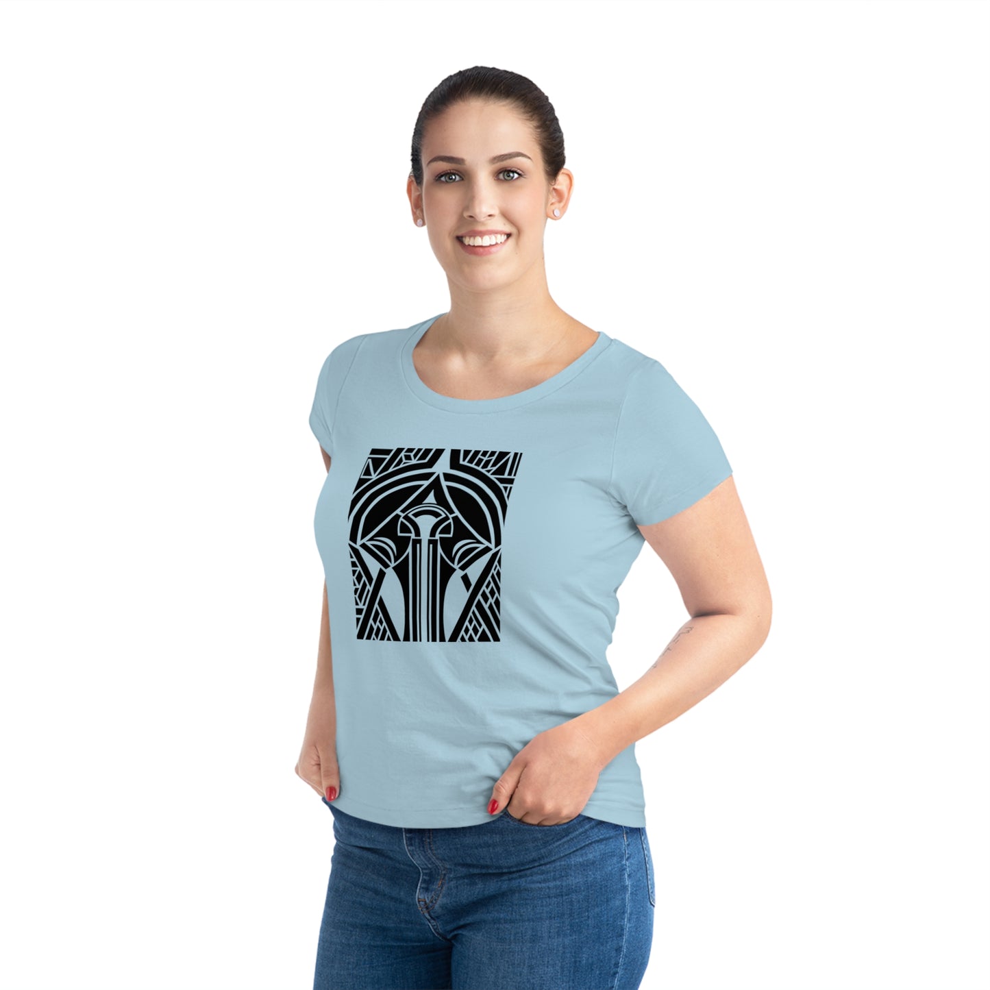 Women's Jazzer 100% Organic Cotton T-shirt (Design 25[2])