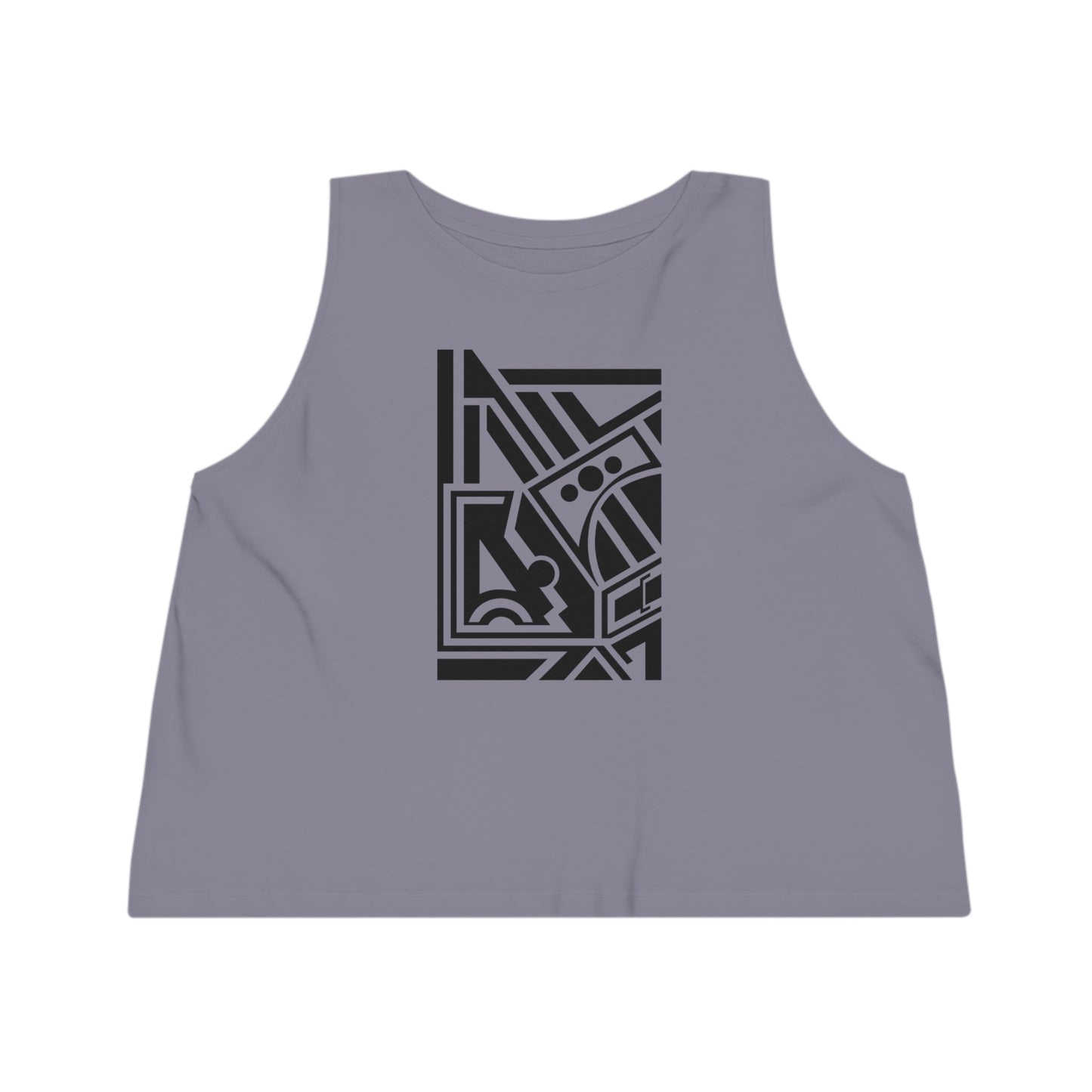 Women's Dancer 100% Organic Cotton Cropped Tank Top (Design 2)