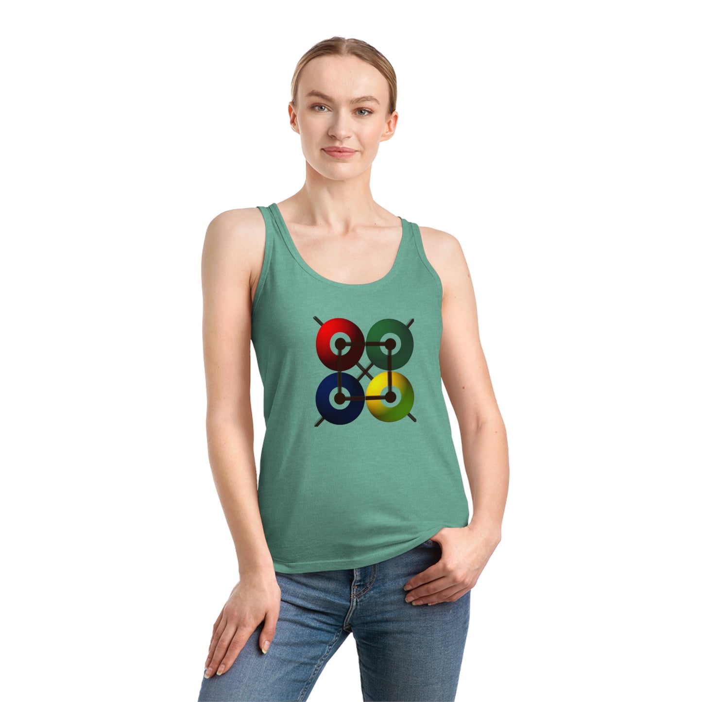 Women's Dreamer 100% Organic Cotton Tank Top (Design 16)