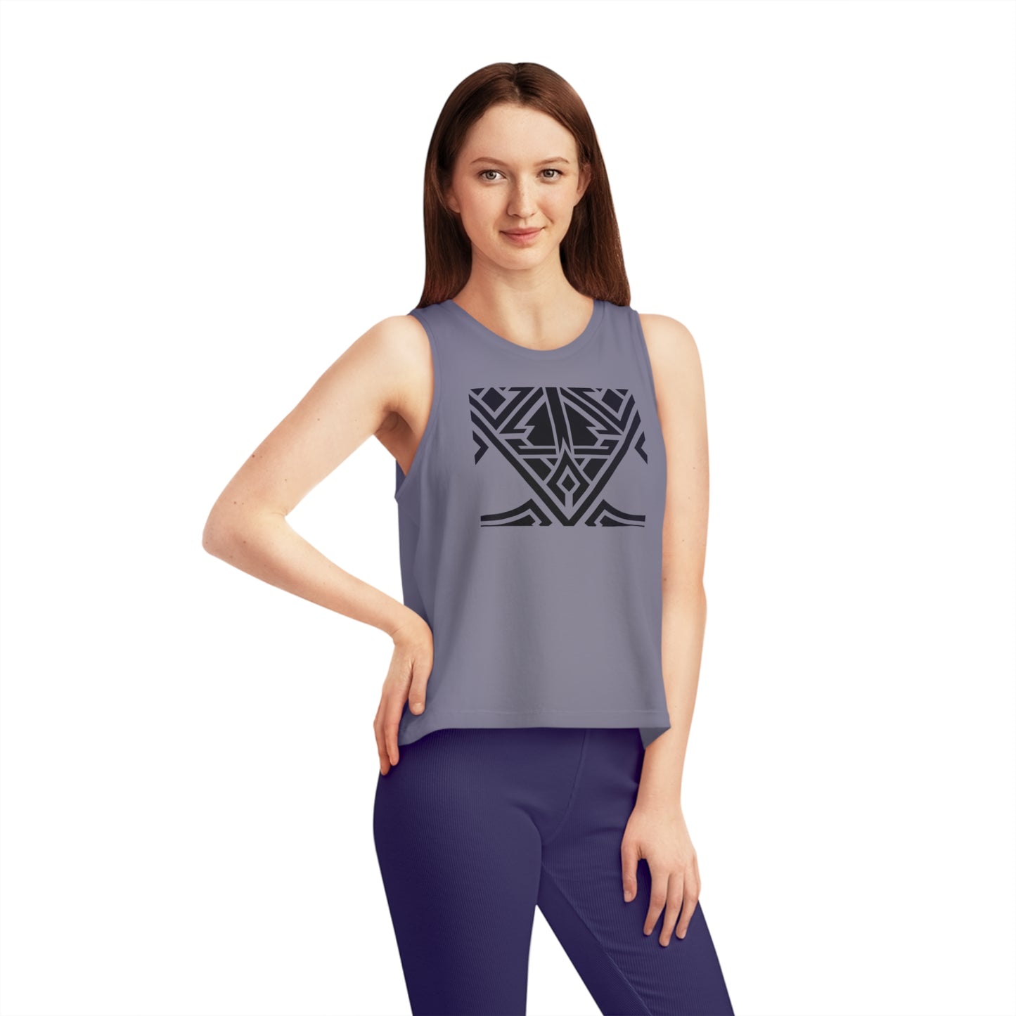 Women's Dancer 100% Organic Cotton Cropped Tank Top (Design 20)