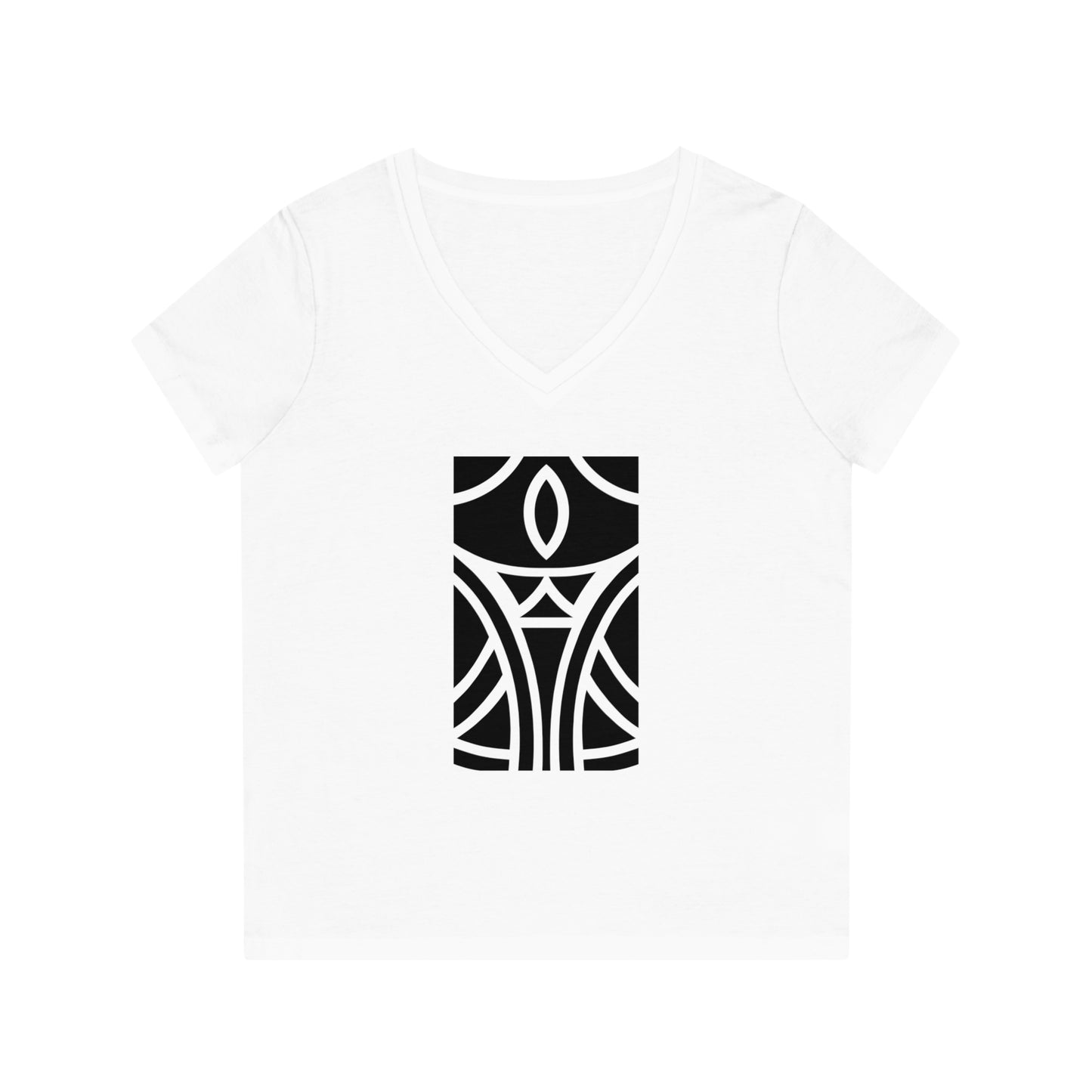 Women's Evoker 100% Organic Cotton V-Neck T-Shirt (Design 12)