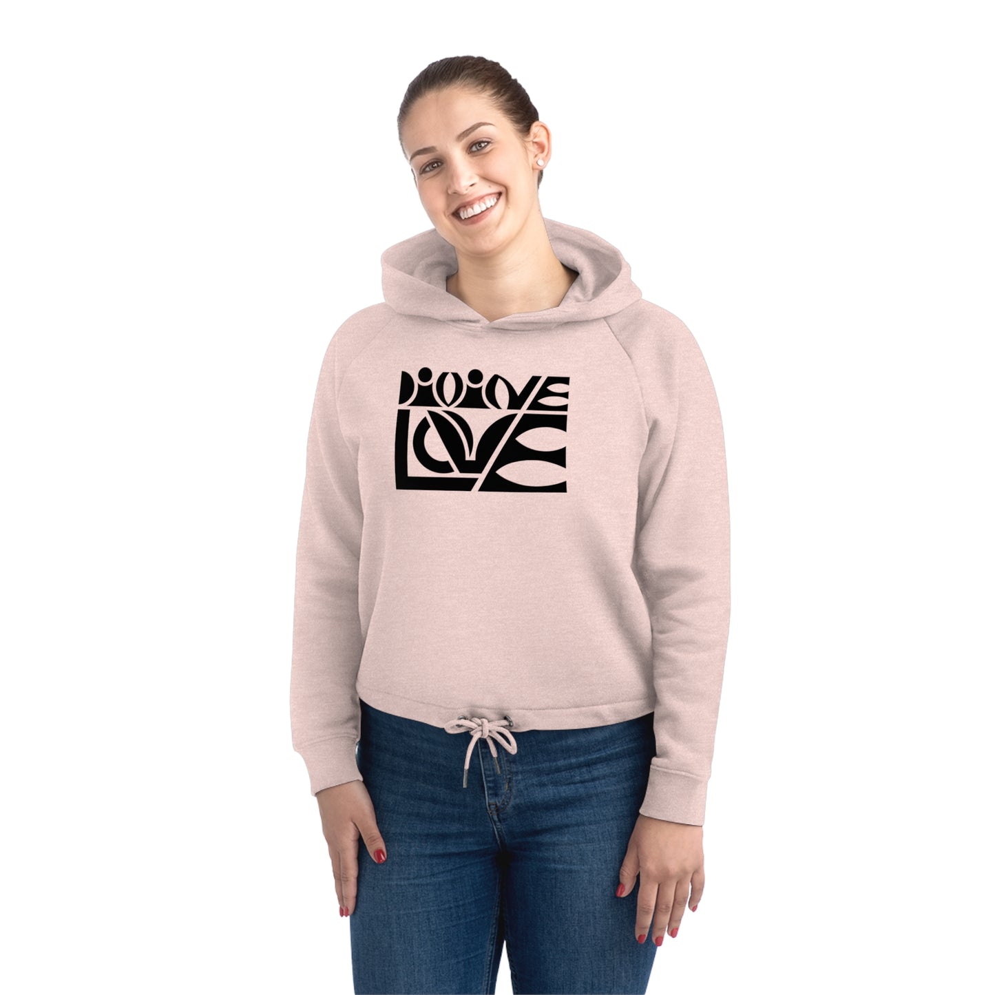 Women's Bower 85% Organic Cotton Cropped Hoodie (Divine Love)