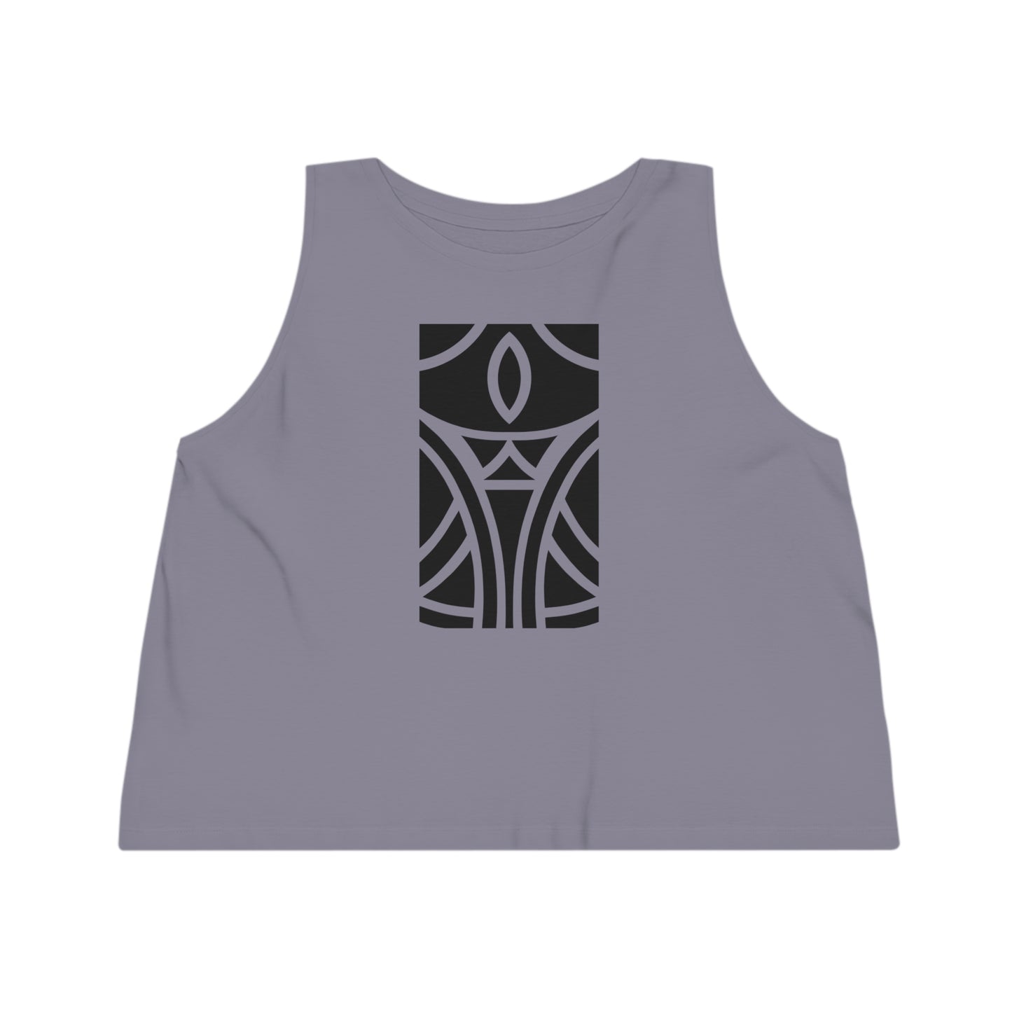 Women's Dancer 100% Organic Cotton Cropped Tank Top (Design 12)