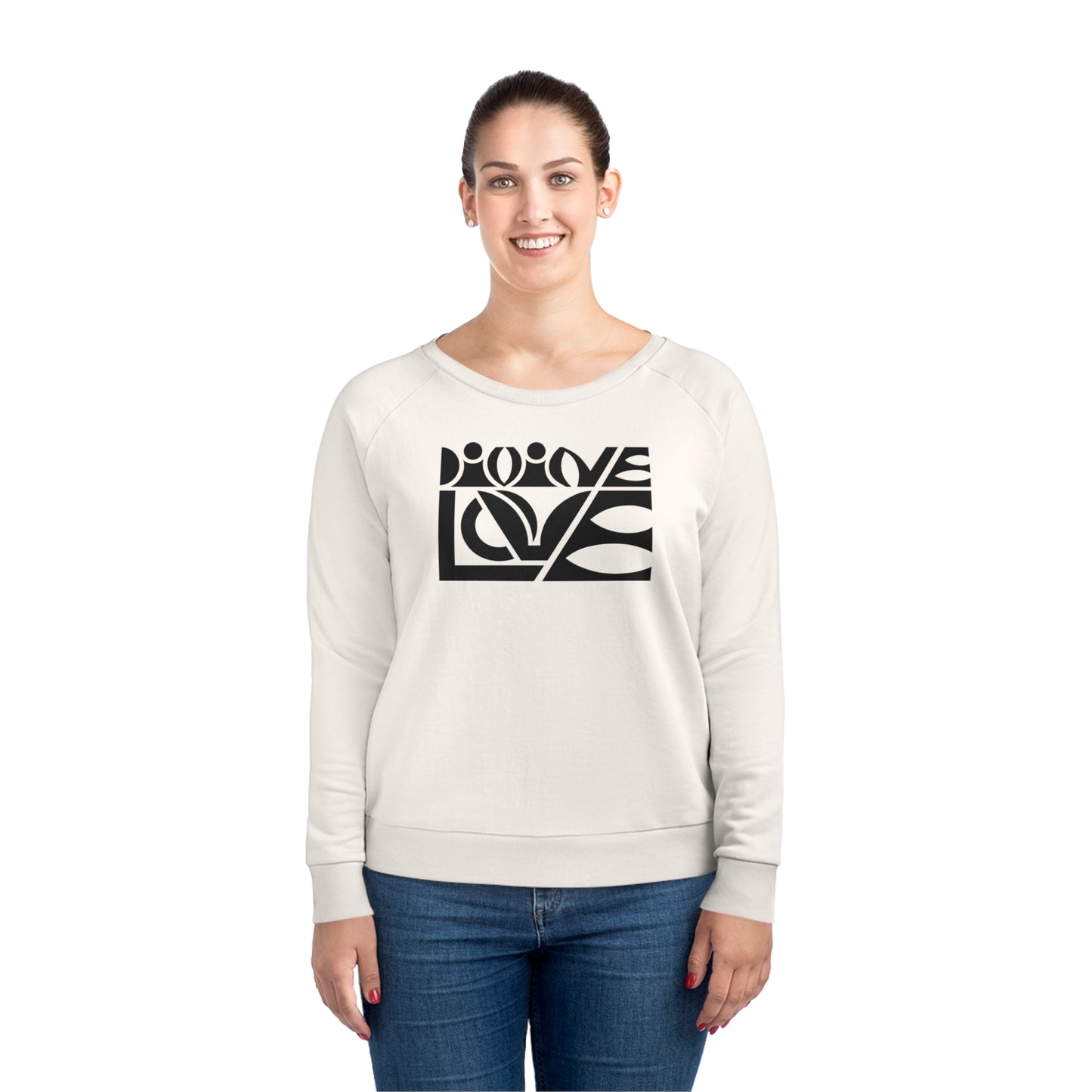 Women's Dazzler 85% Organic Cotton Relaxed Fit Sweatshirt (Divine Love)