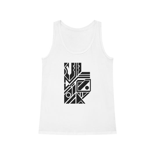 Women's Dreamer 100% Organic Cotton Tank Top (Design 6)