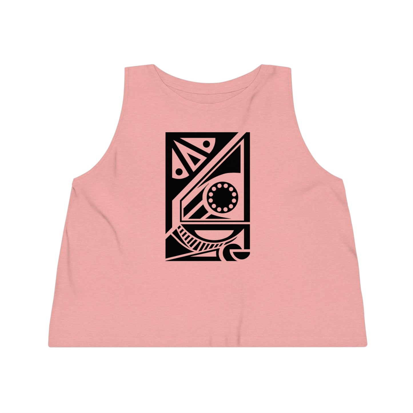 Women's Dancer 100% Organic Cotton Cropped Tank Top (Design 17[2])