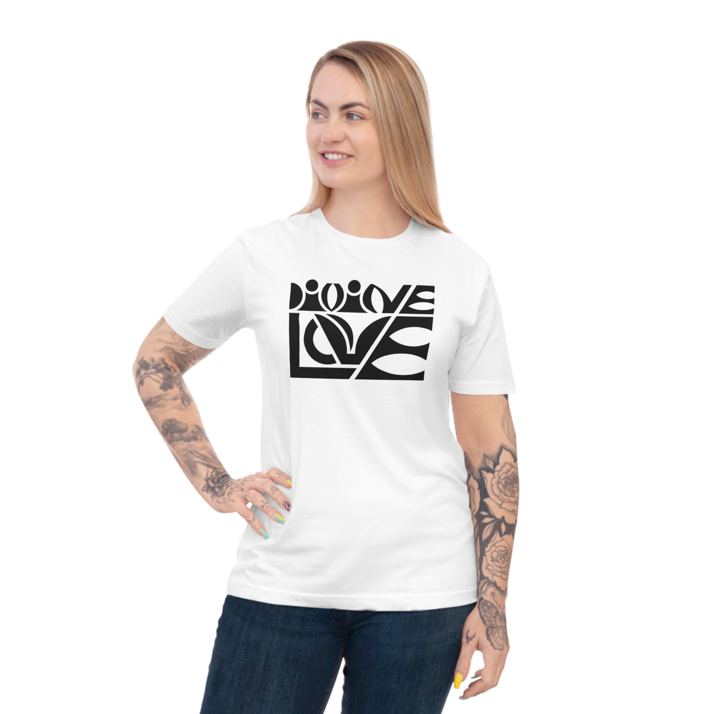 Unisex 100% Organic Cotton Classic Jersey T-shirt (Divine Love)