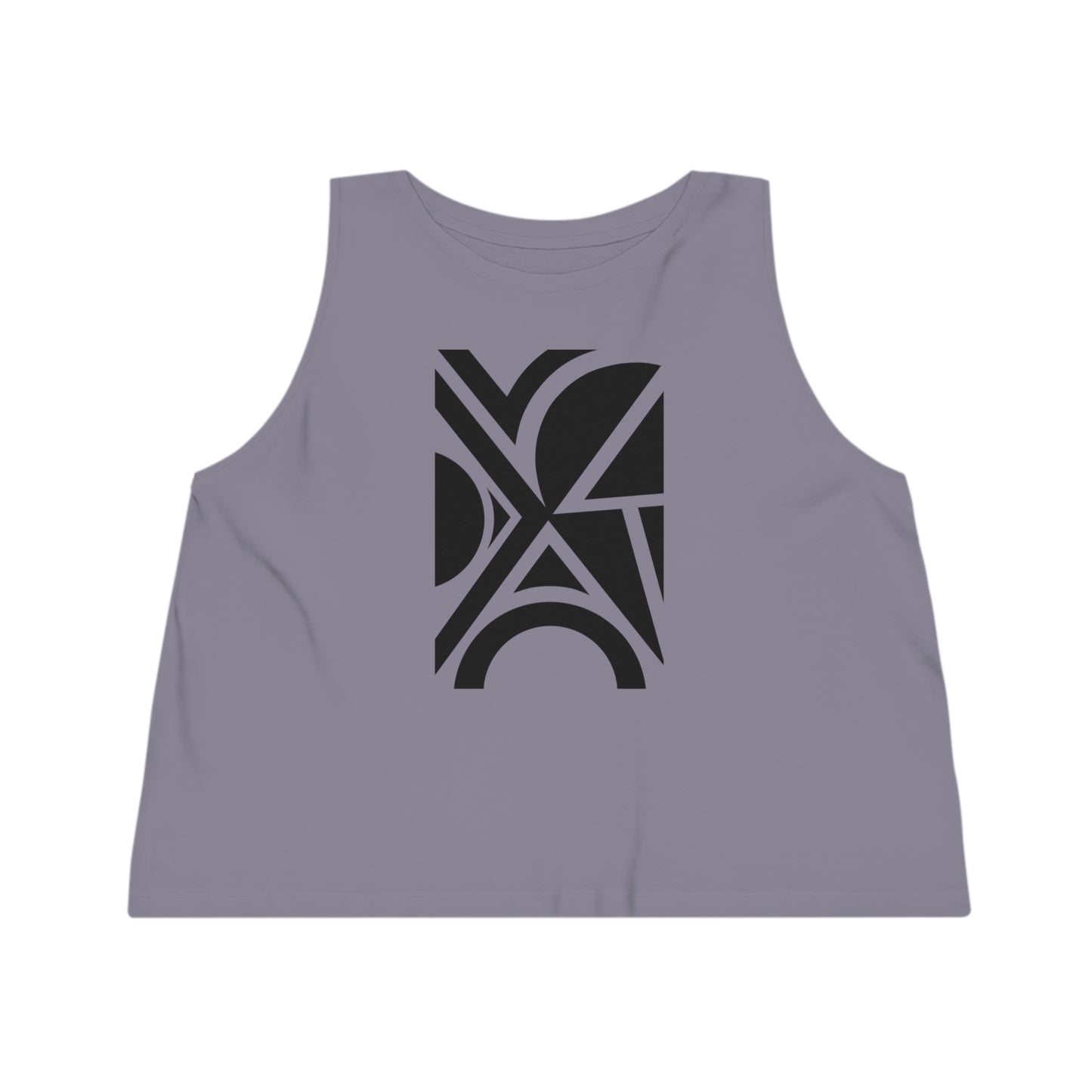 Women's Dancer 100% Organic Cotton Cropped Tank Top (Design 5)