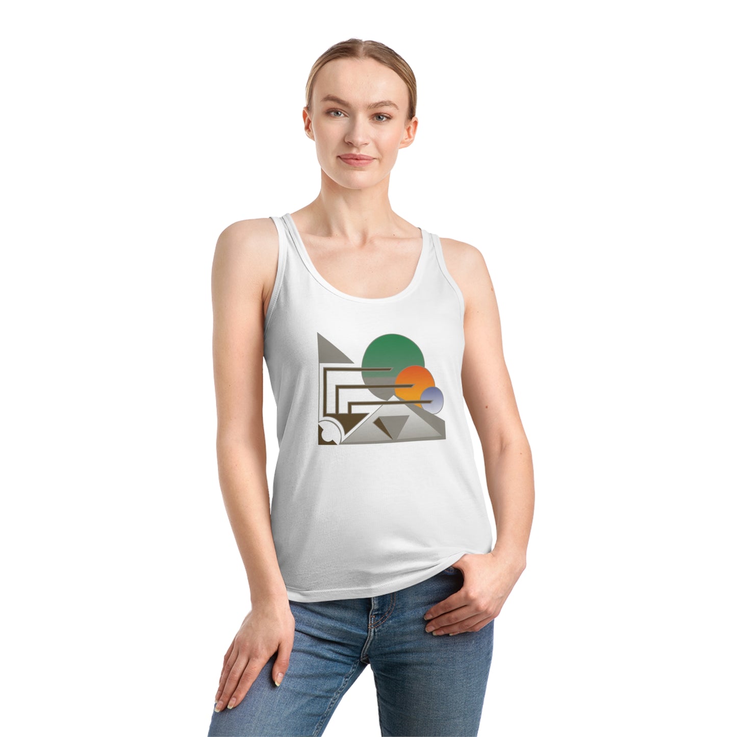 Women's Dreamer 100% Organic Cotton Tank Top (Design 13)