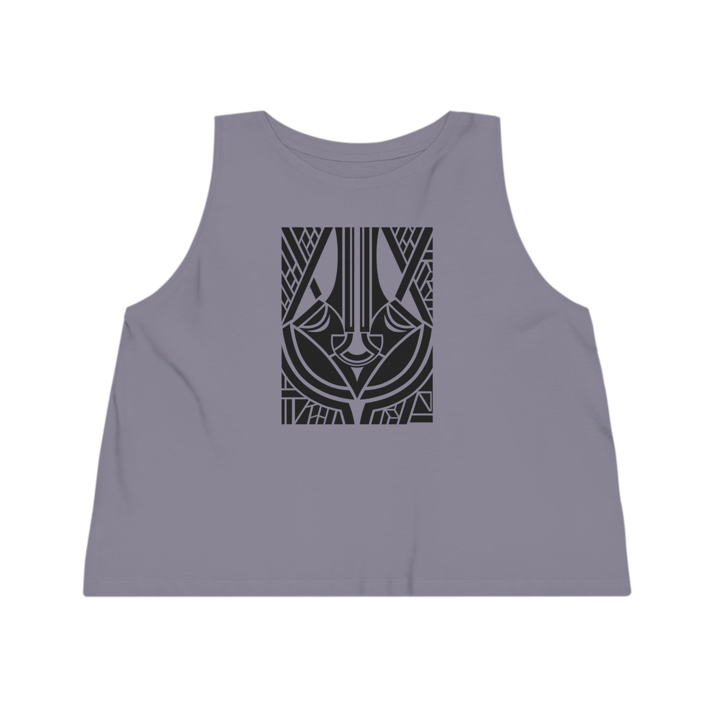 Women's Dancer 100% Organic Cotton Cropped Tank Top (Design 25)