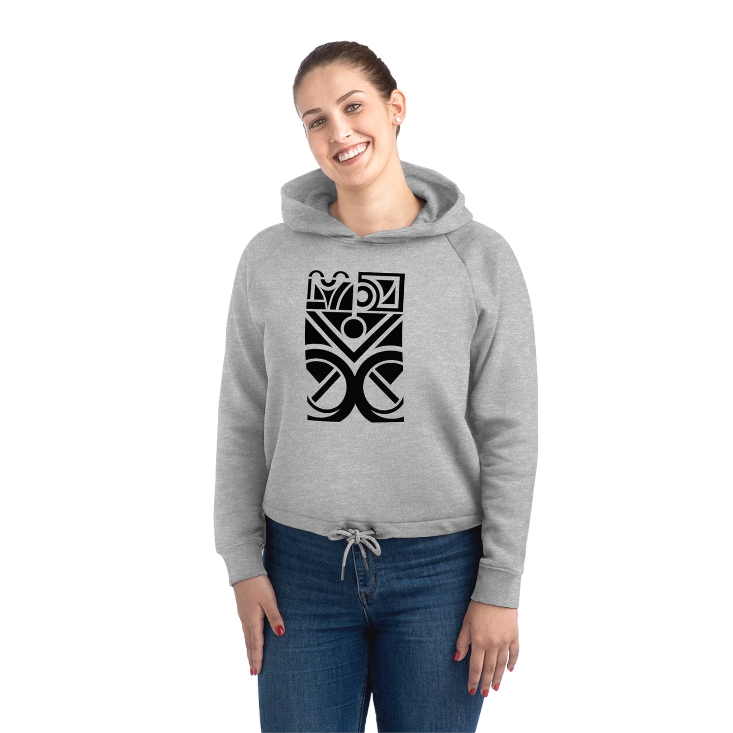 Women's Bower 85% Organic Cotton Cropped Hoodie (Design 27)