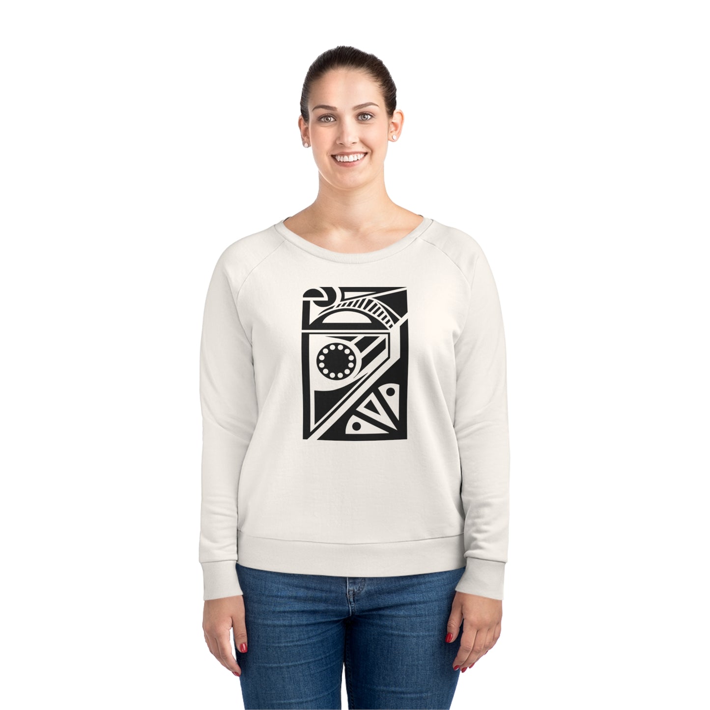 Women's Dazzler 85% Organic Cotton Relaxed Fit Sweatshirt (Design 17)