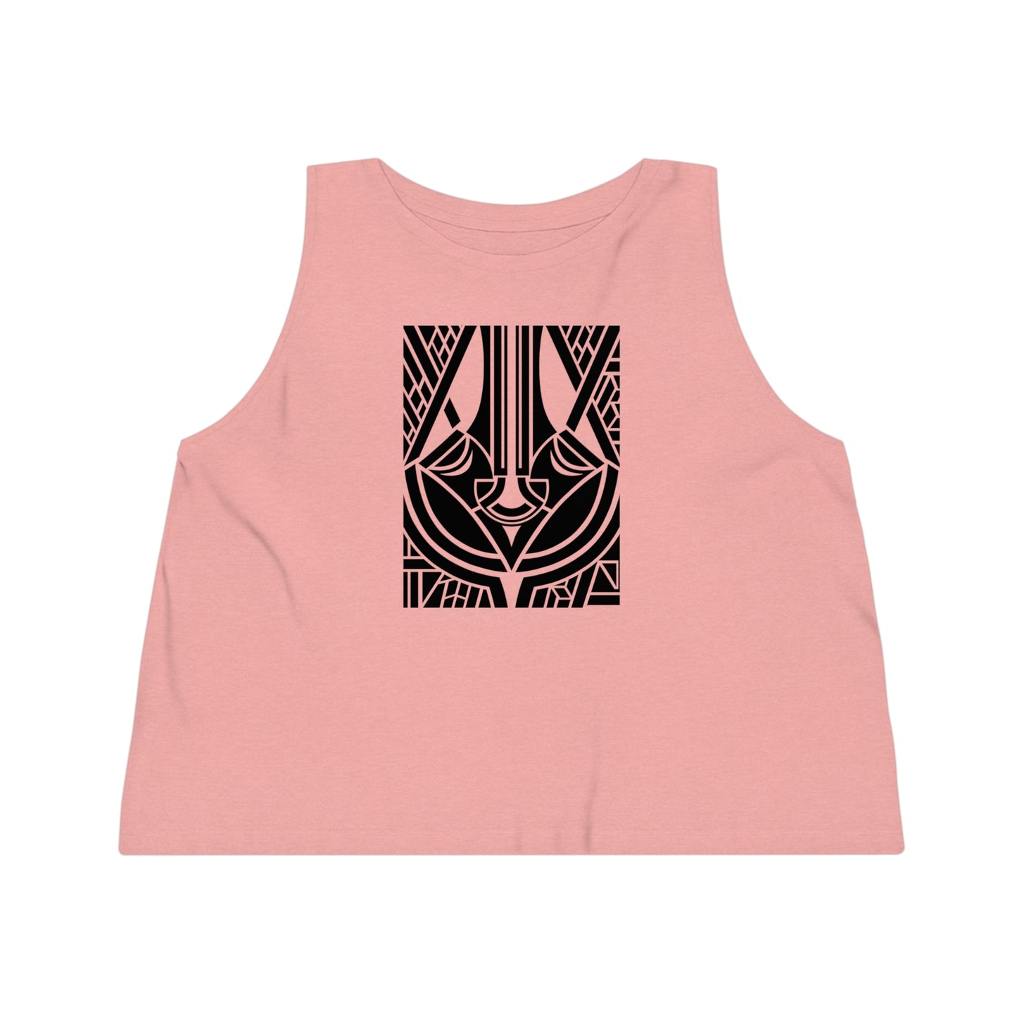 Women's Dancer 100% Organic Cotton Cropped Tank Top (Design 25)