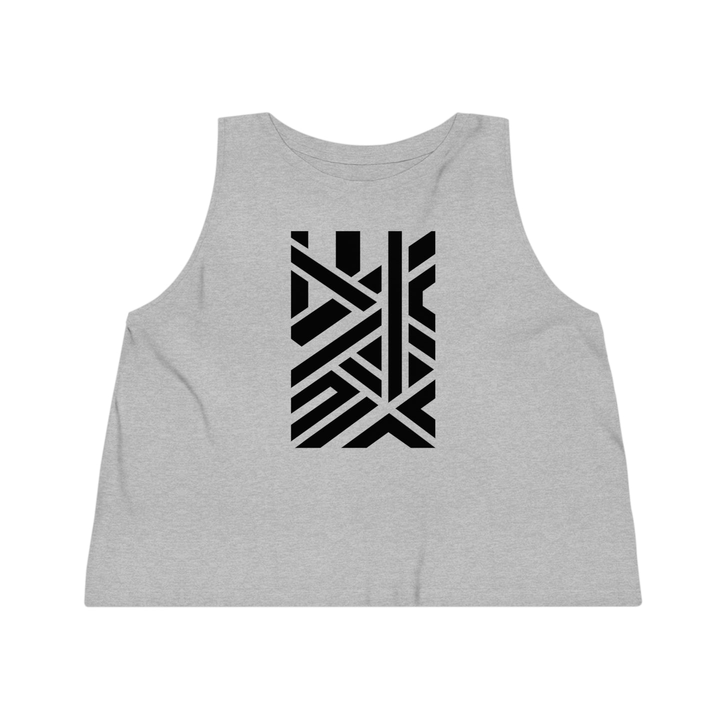 Women's Dancer 100% Organic Cotton Cropped Tank Top (Design 7)