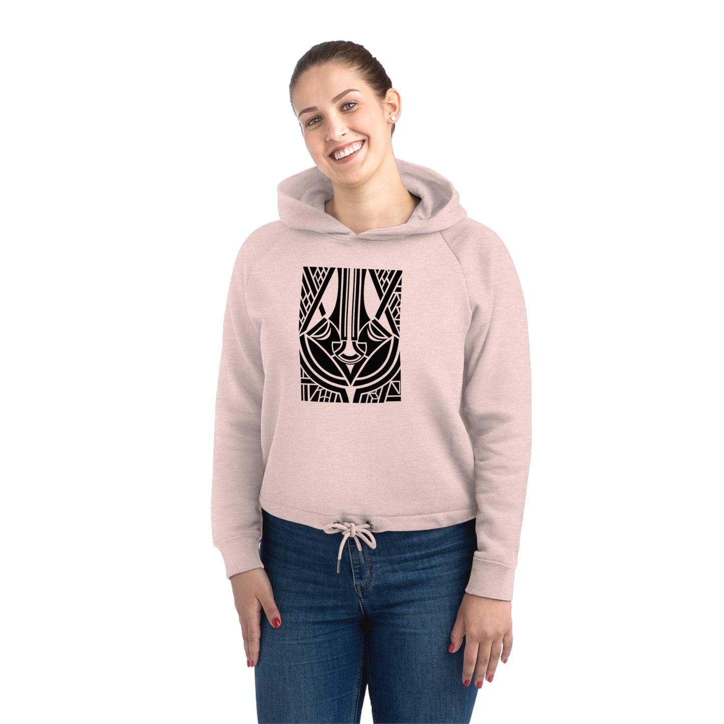 Women's Bower 85% Organic Cotton Cropped Hoodie (Design 25)