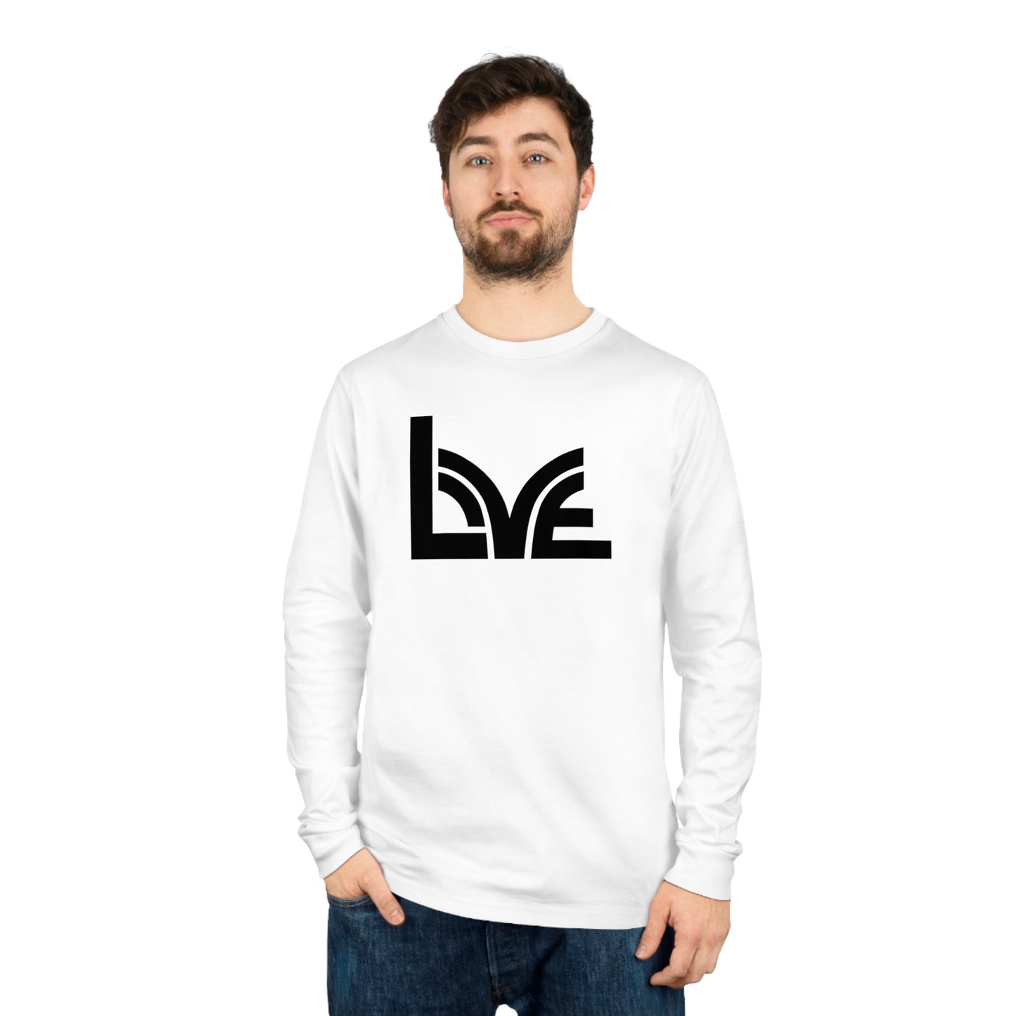 Unisex Shifts Dry 100% Organic Cotton Long Sleeve T-shirt (Love)