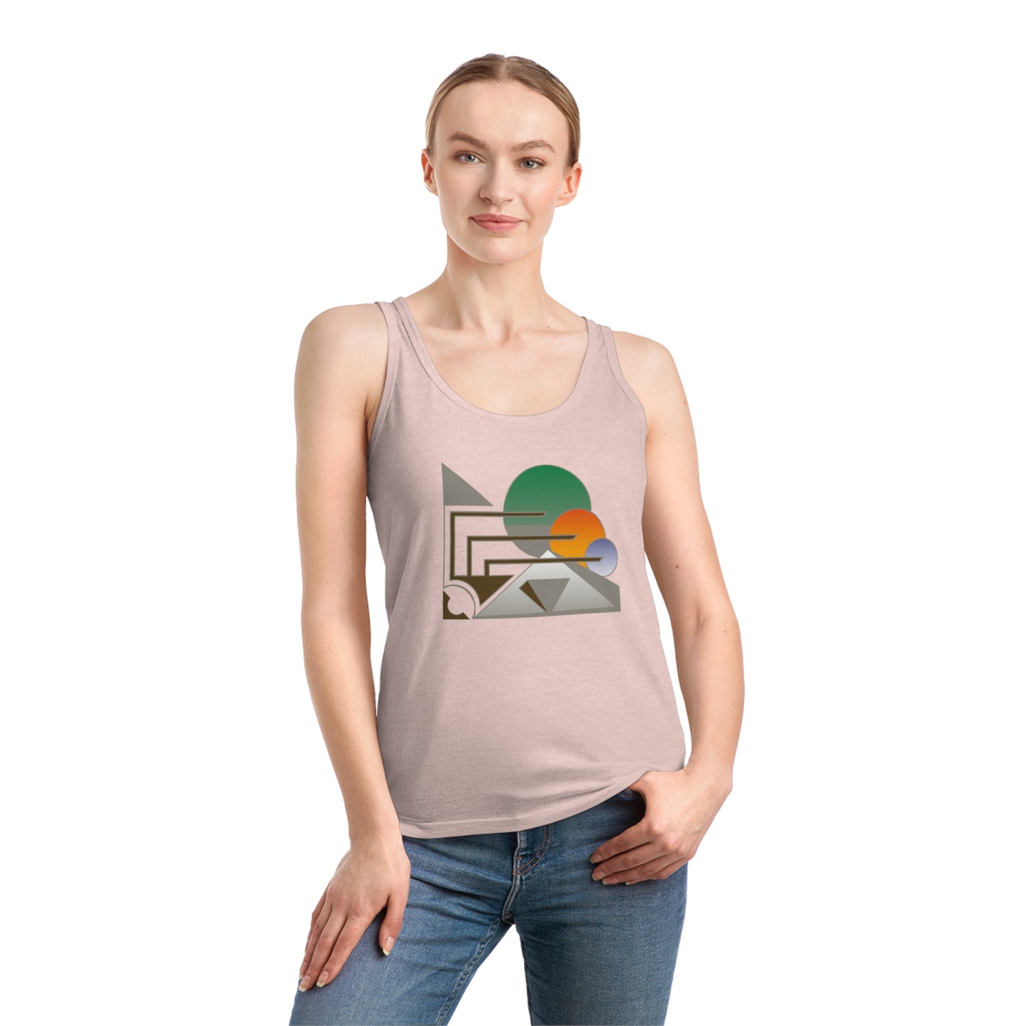 Women's Dreamer 100% Organic Cotton Tank Top (Design 13)