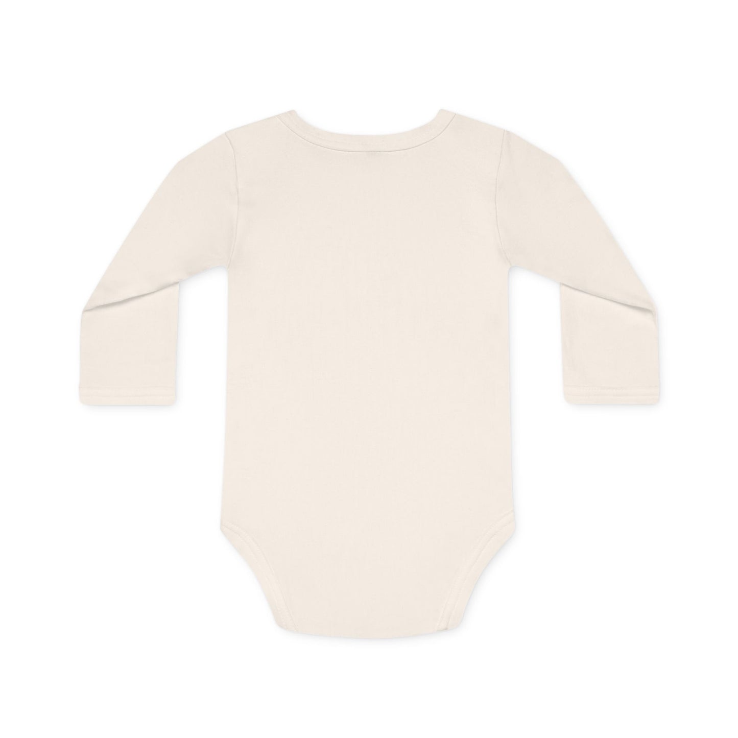 100% Organic Cotton Long-Sleeve Baby Bodysuit (Design 13)