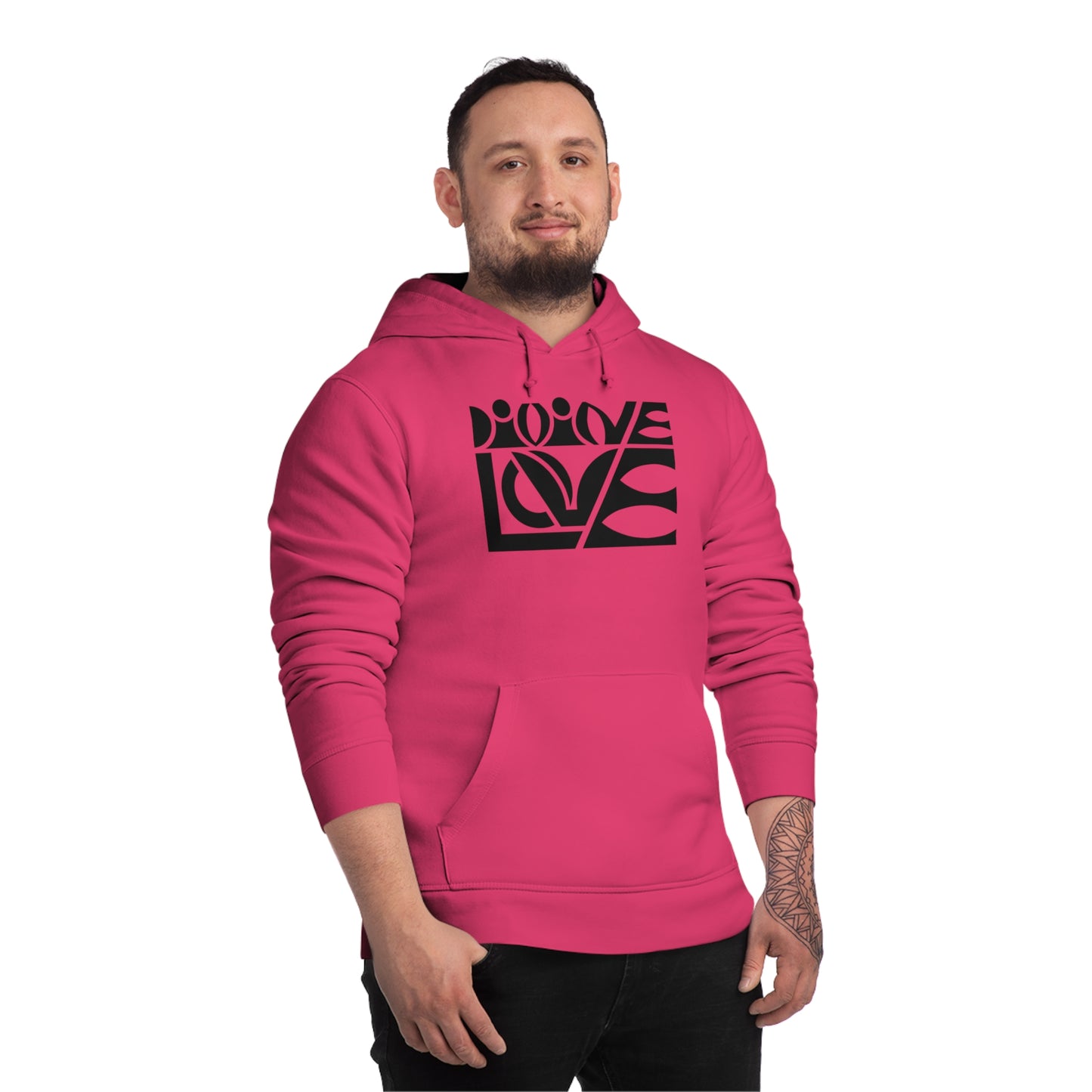 Unisex Drummer Hoodie (85% Organic Cotton and 15% Recycled Polyester) - Divine Love