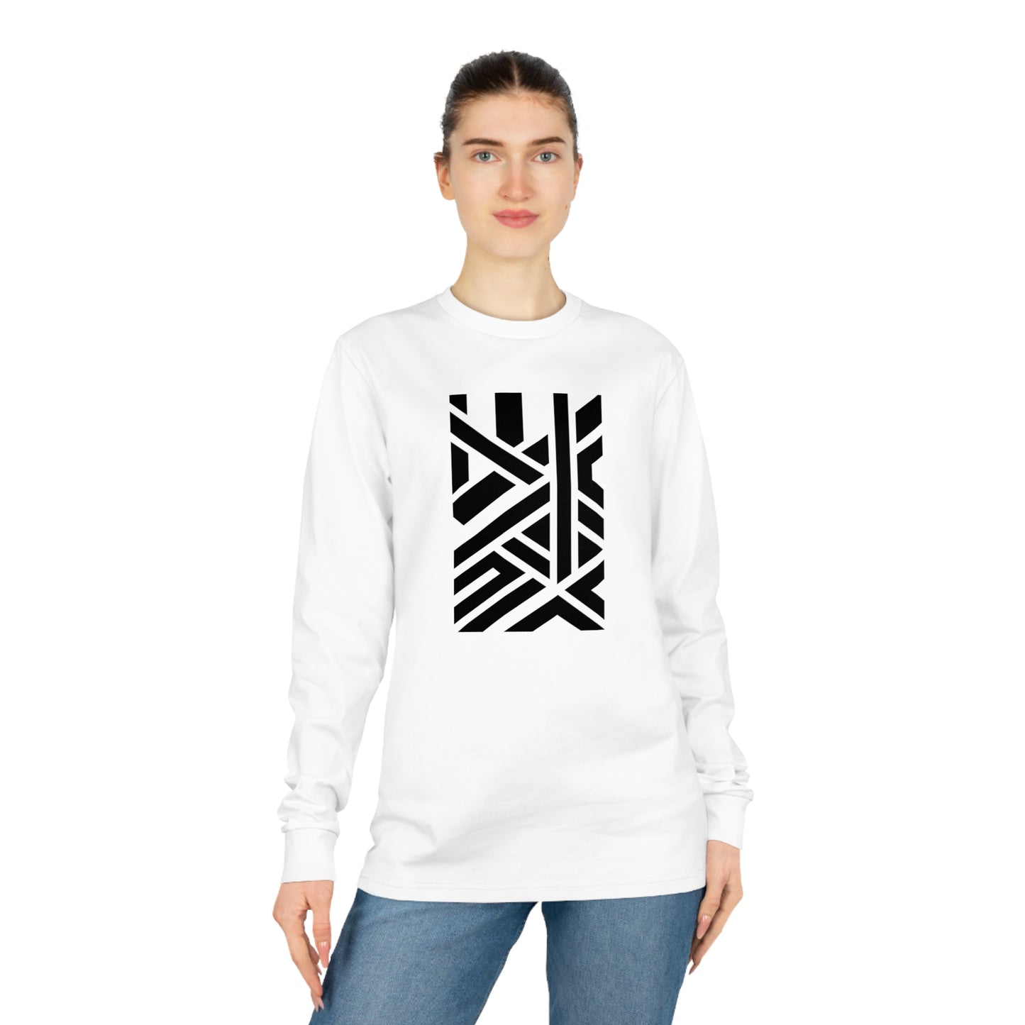 Unisex Shifts Dry 100% Organic Cotton Long Sleeve T-shirt (Design 7)