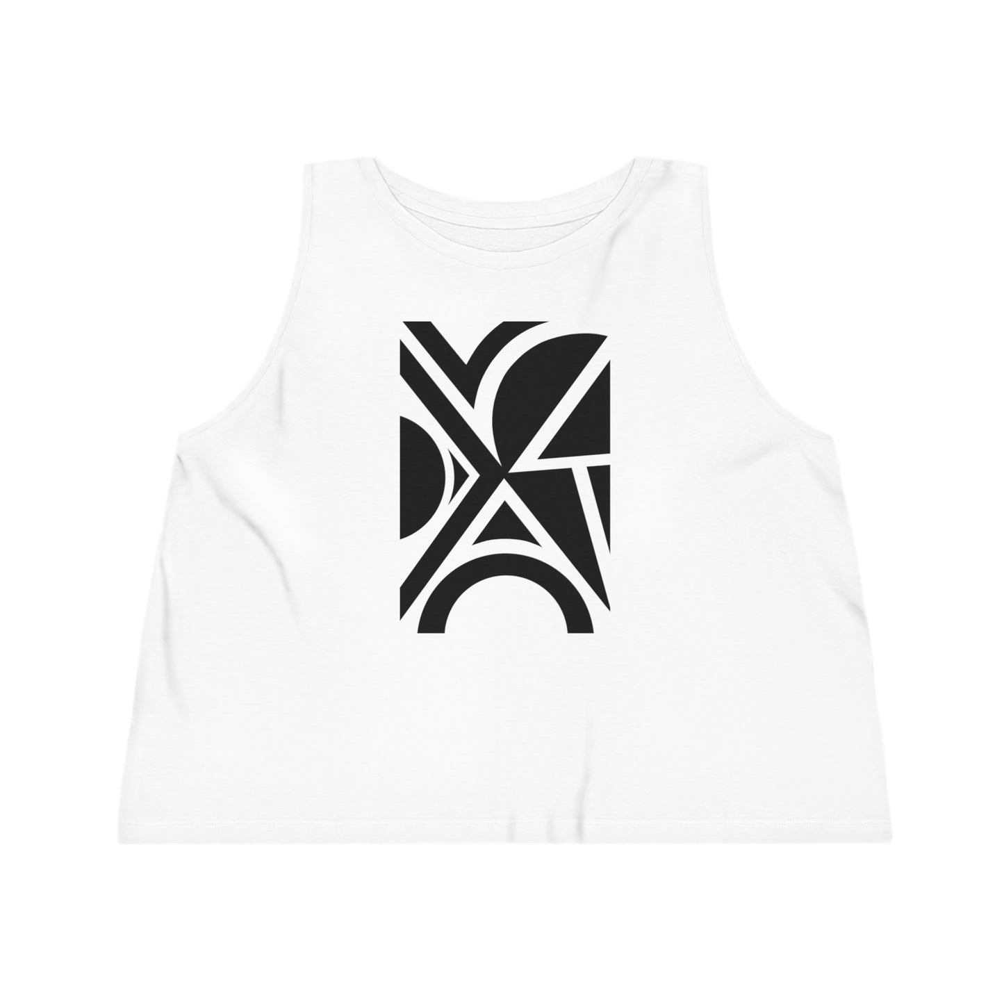 Women's Dancer 100% Organic Cotton Cropped Tank Top (Design 5)