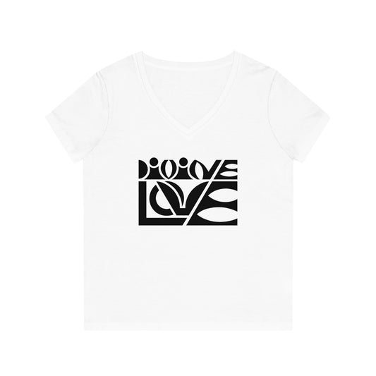 Women's Evoker 100% Organic Cotton V-Neck T-Shirt (Divine Love)