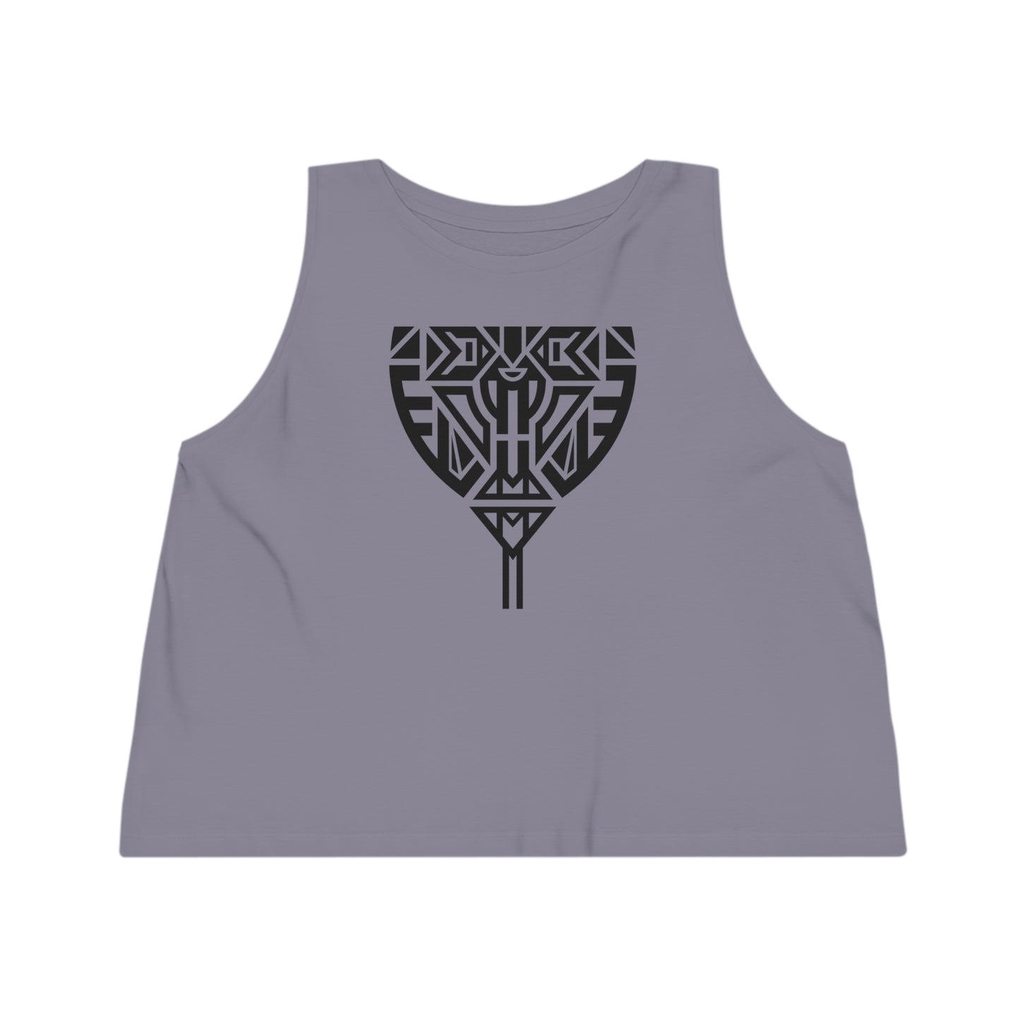 Women's Dancer 100% Organic Cotton Cropped Tank Top (Design 10)