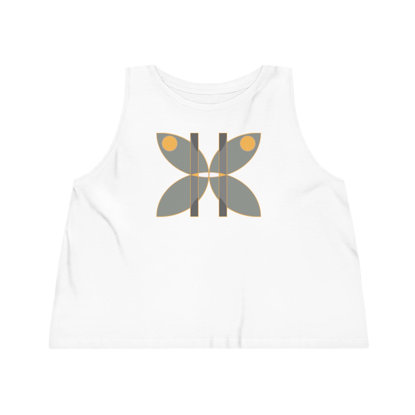 Women's Dancer 100% Organic Cotton Cropped Tank Top (Design 14)