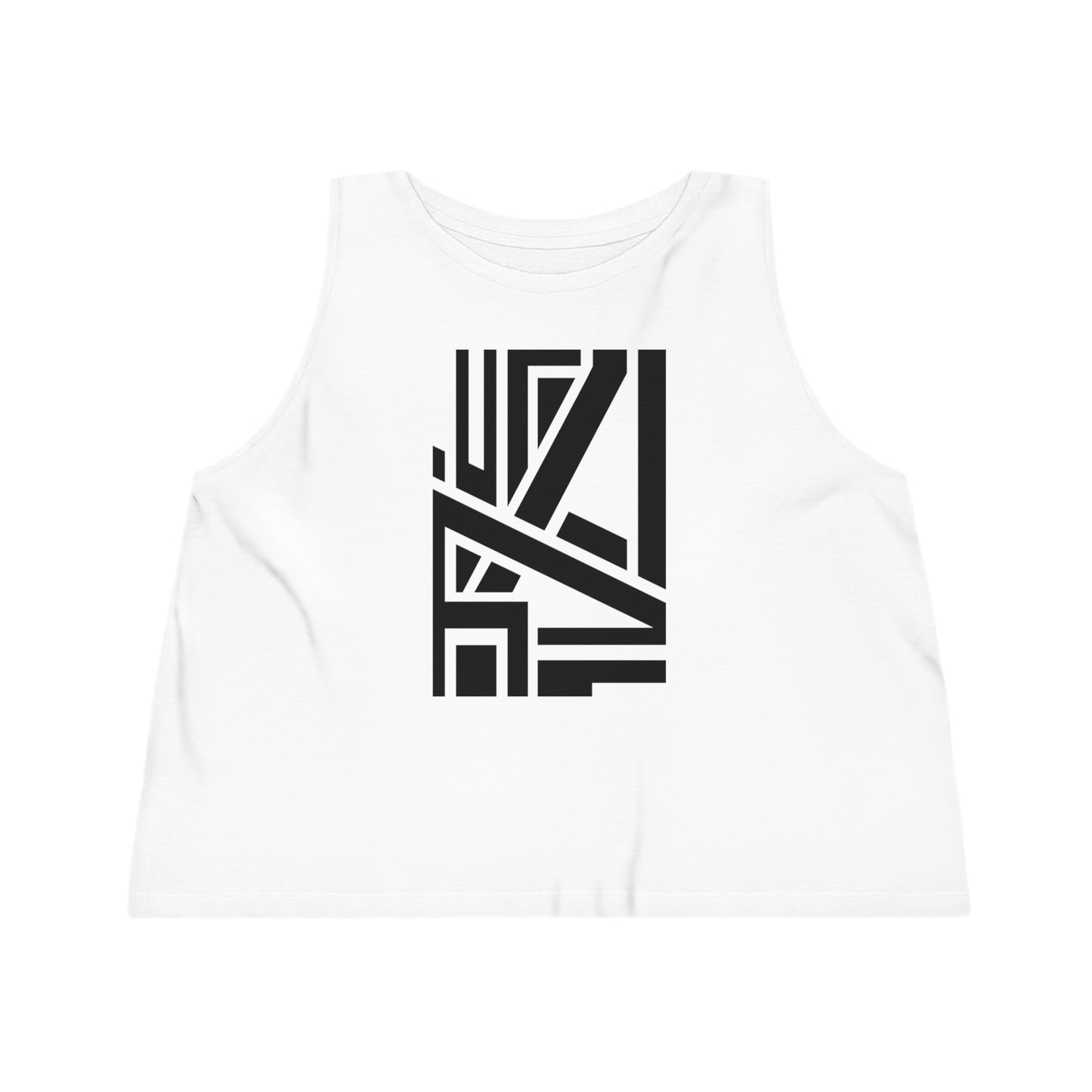 Women's Dancer 100% Organic Cotton Cropped Tank Top (Design 22)