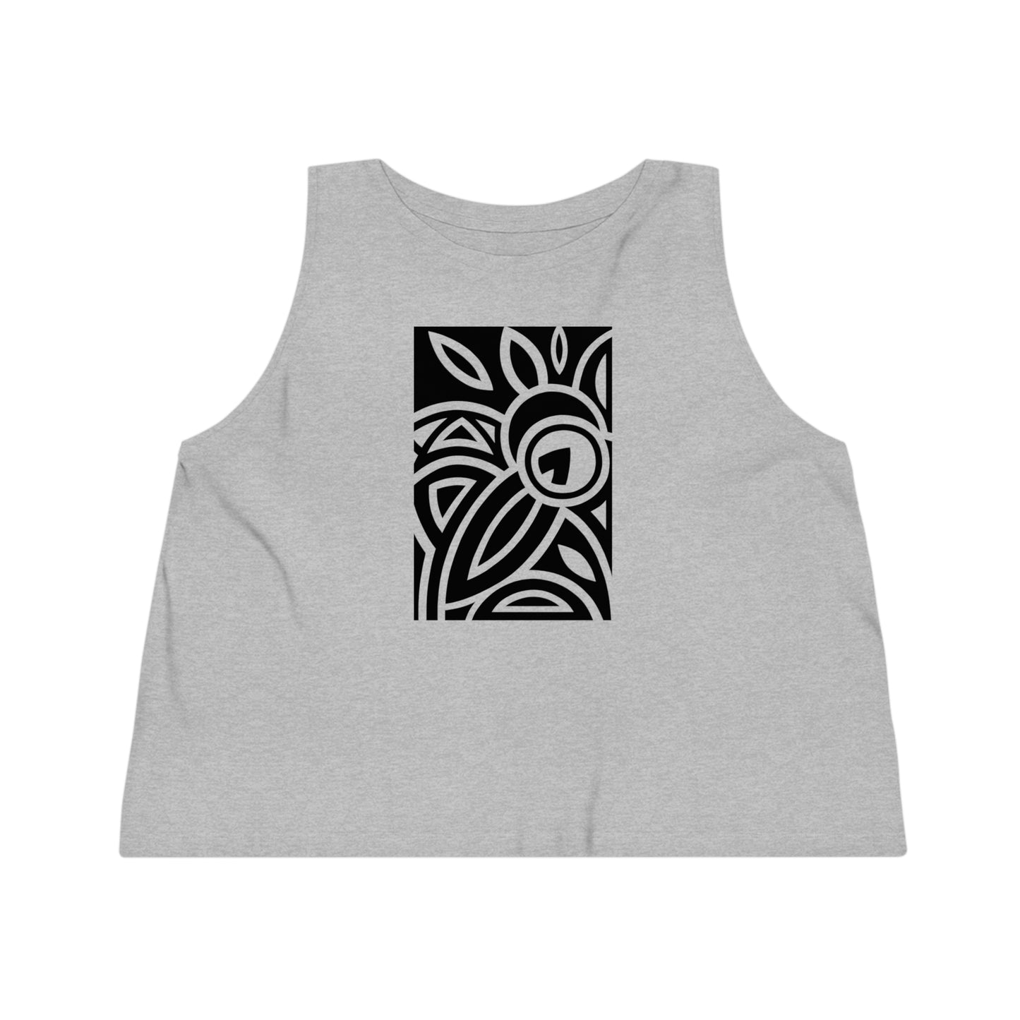 Women's Dancer 100% Organic Cotton Cropped Tank Top (Design 23)