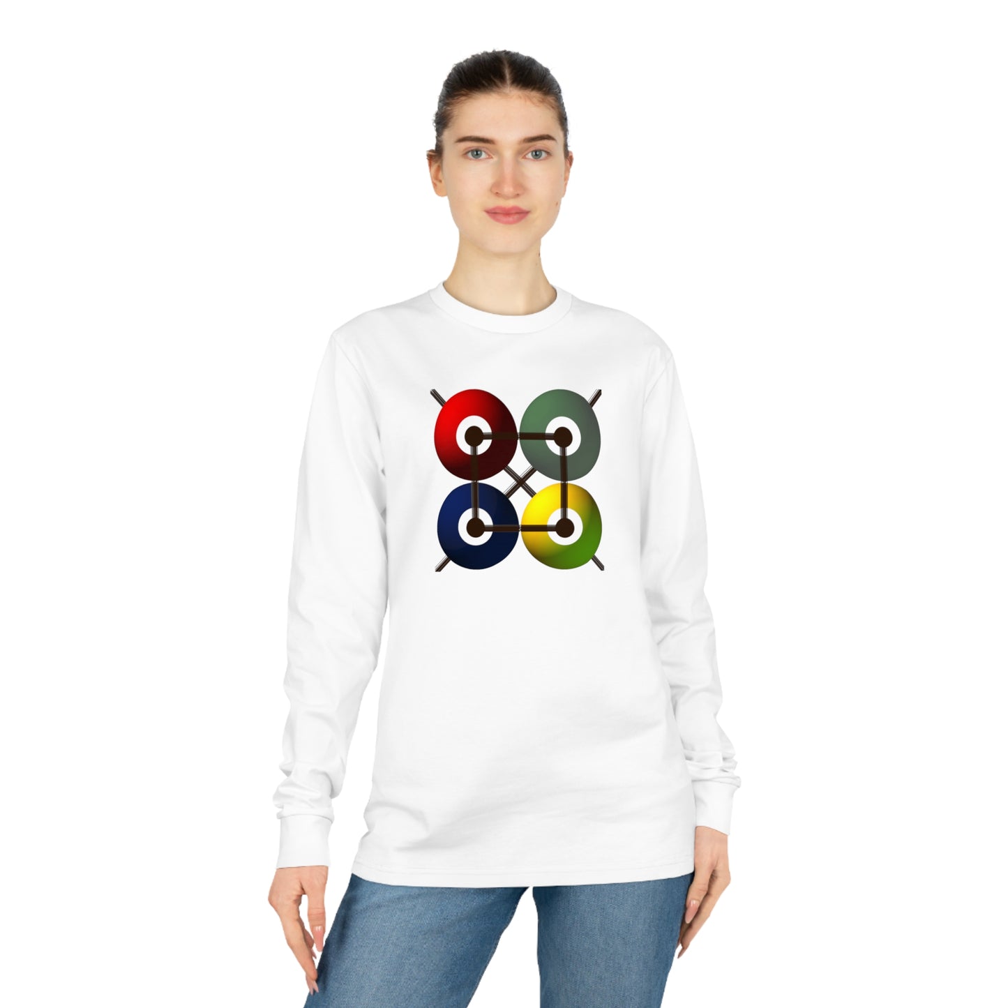 Unisex Shifts Dry 100% Organic Cotton Long Sleeve T-shirt (Design 16)