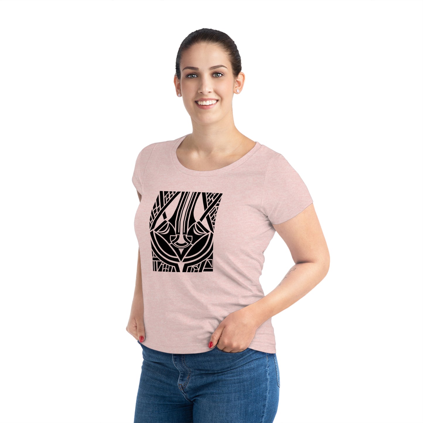 Women's Jazzer 100% Organic Cotton T-shirt (Design 25)