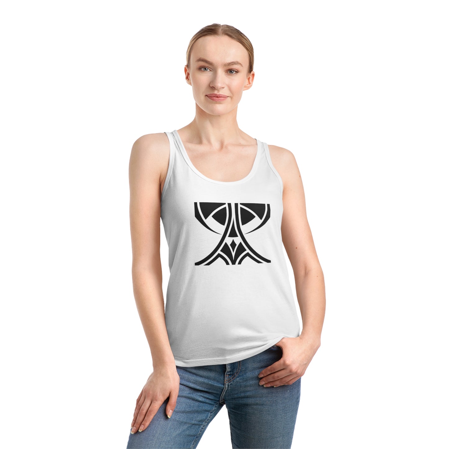 Women's Dreamer 100% Organic Cotton Tank Top (Design 11)