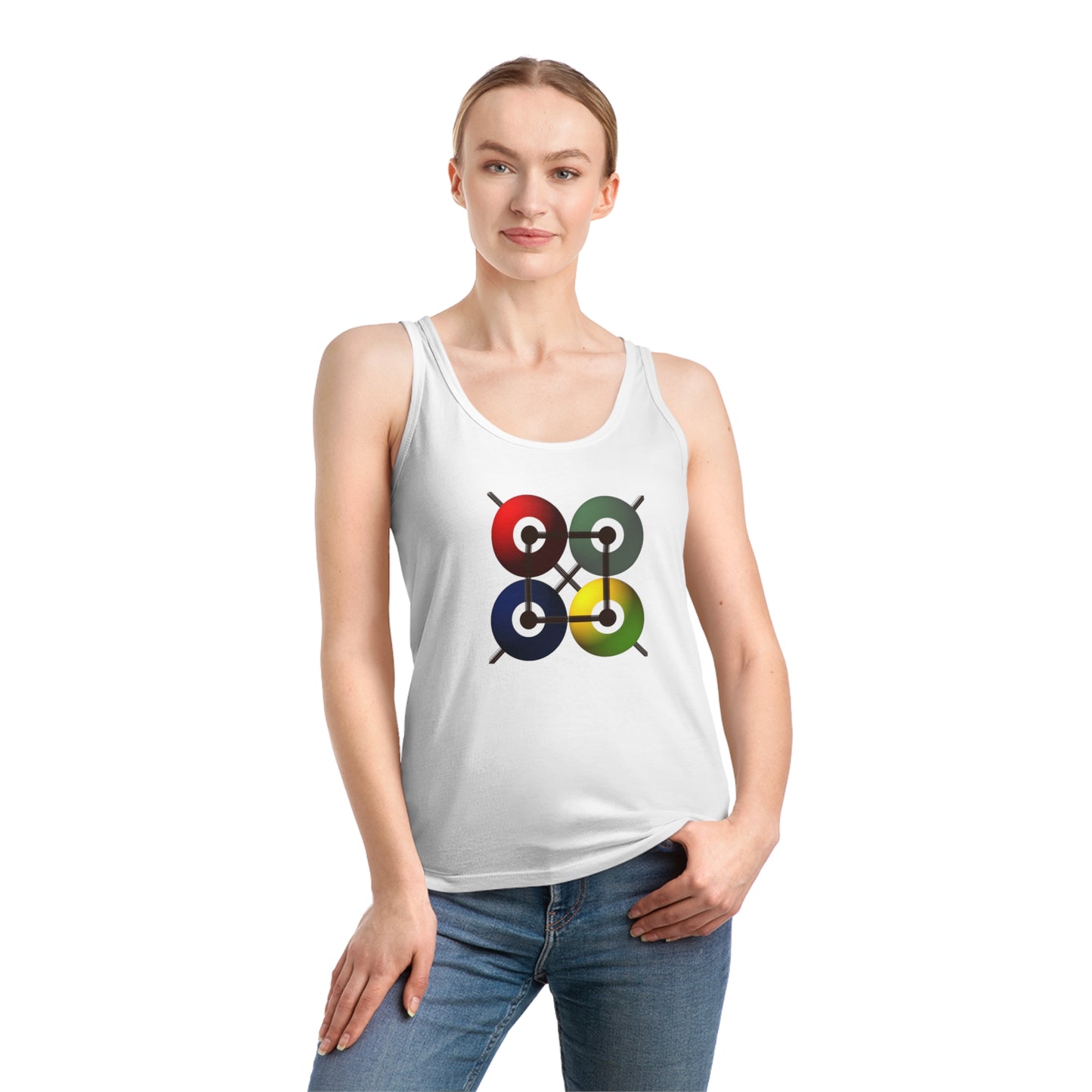 Women's Dreamer 100% Organic Cotton Tank Top (Design 16)