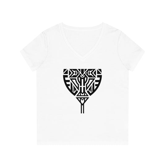 Women's Evoker 100% Organic Cotton V-Neck T-Shirt (Design 10)