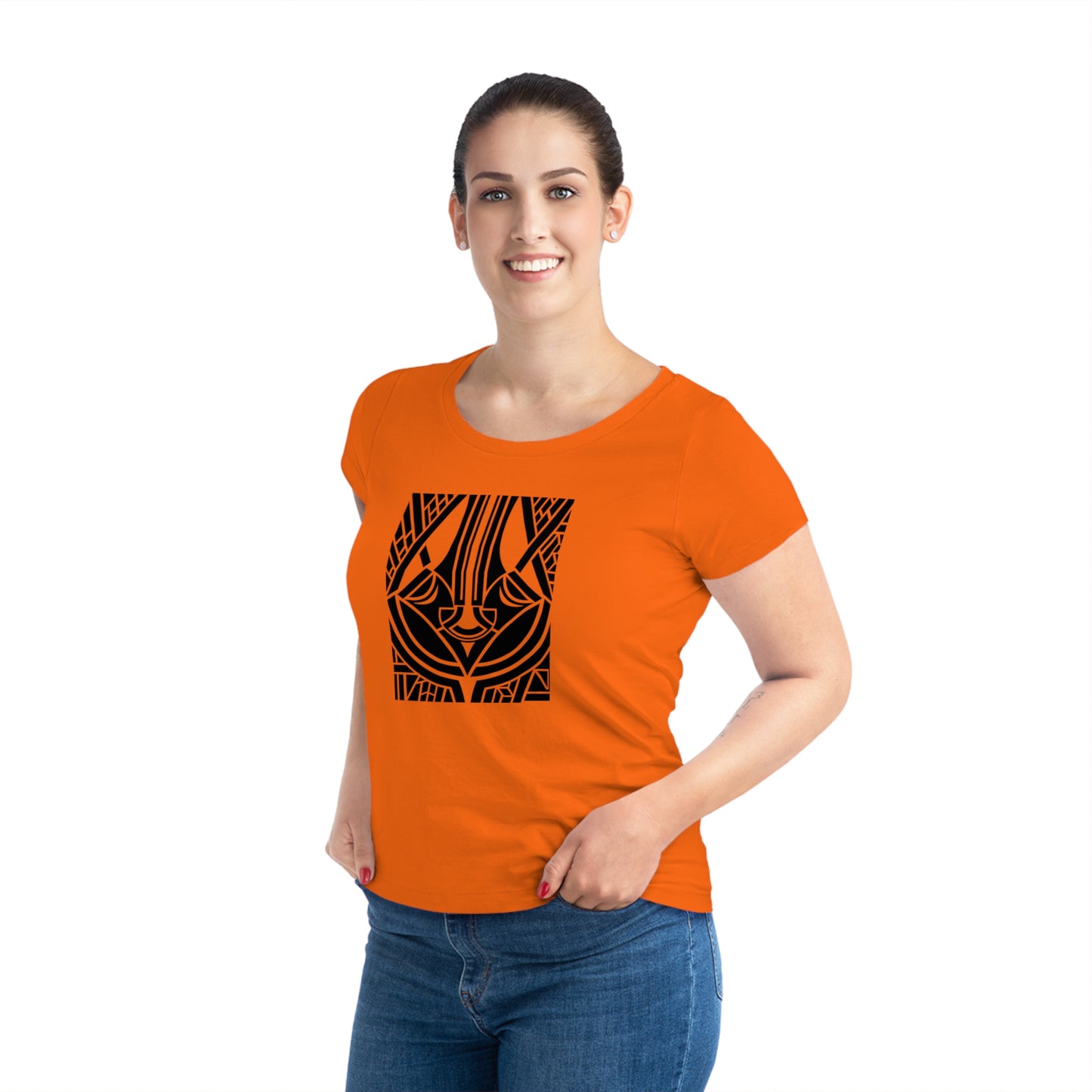 Women's Jazzer 100% Organic Cotton T-shirt (Design 25)