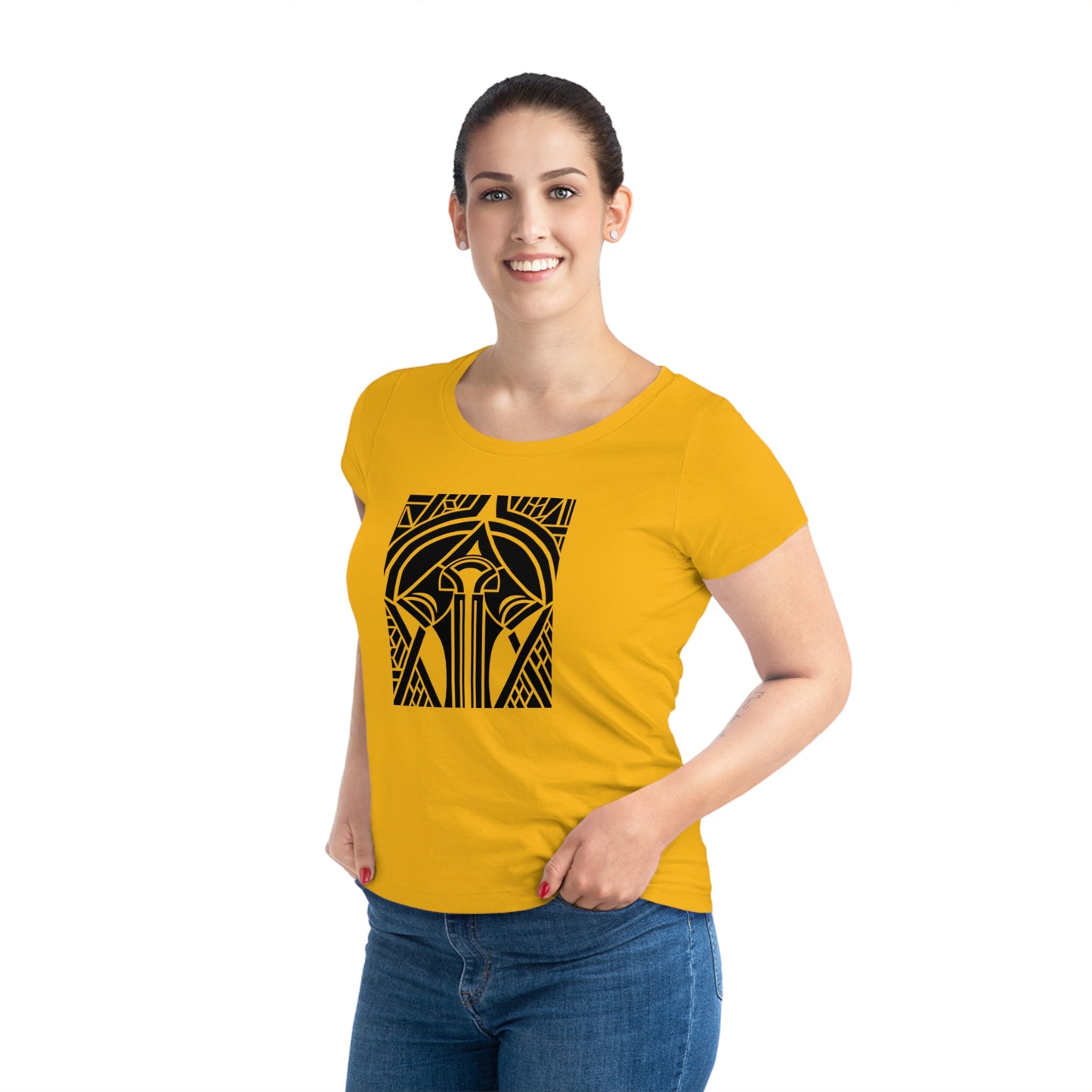 Women's Jazzer 100% Organic Cotton T-shirt (Design 25[2])